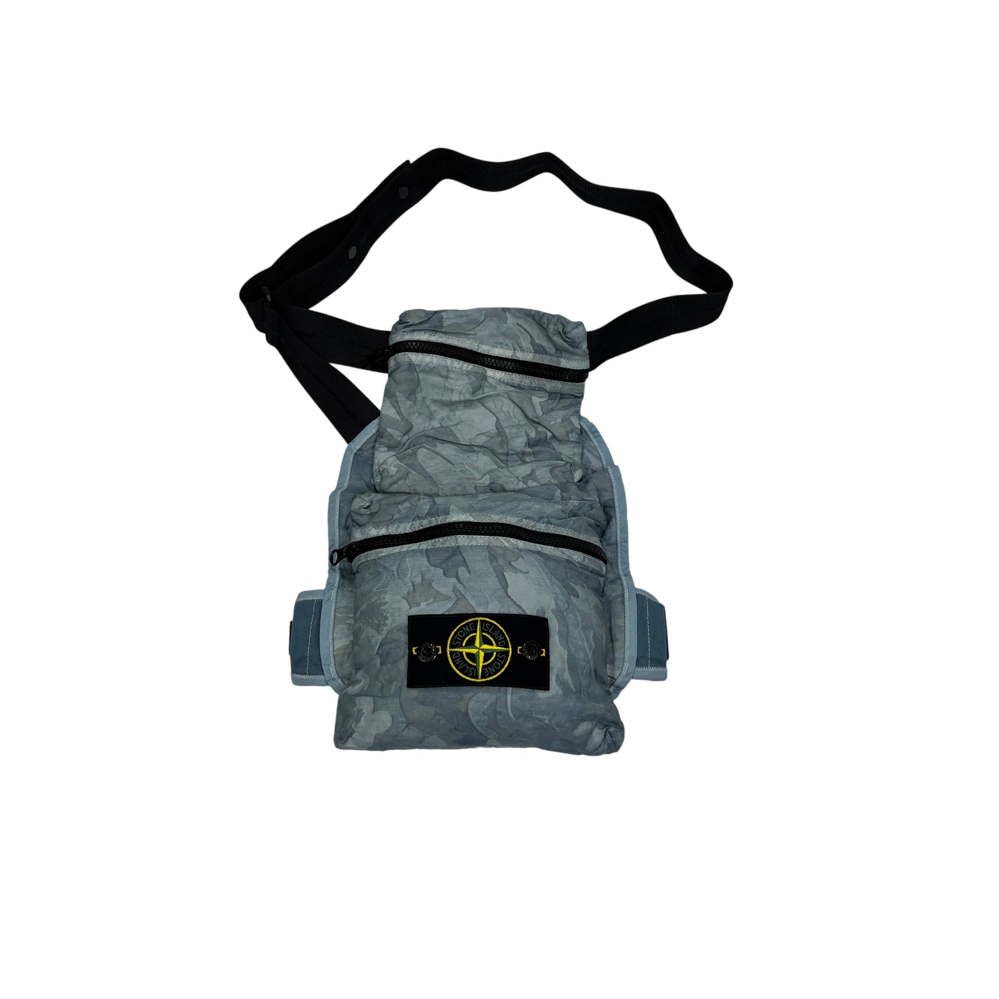 Stone Island Blue Crossbody Utility Bag