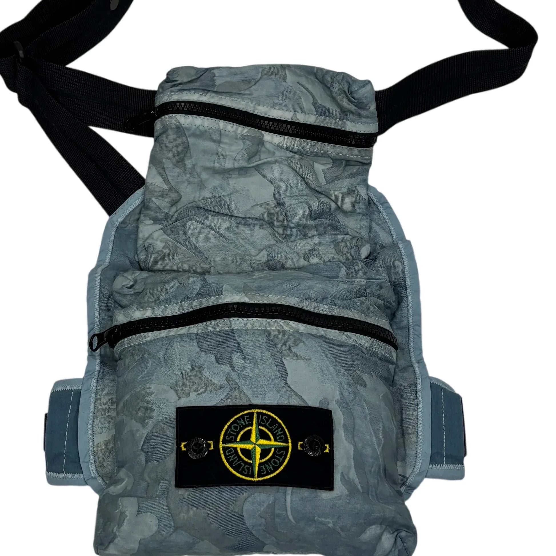 Stone Island Blue Crossbody Utility Bag