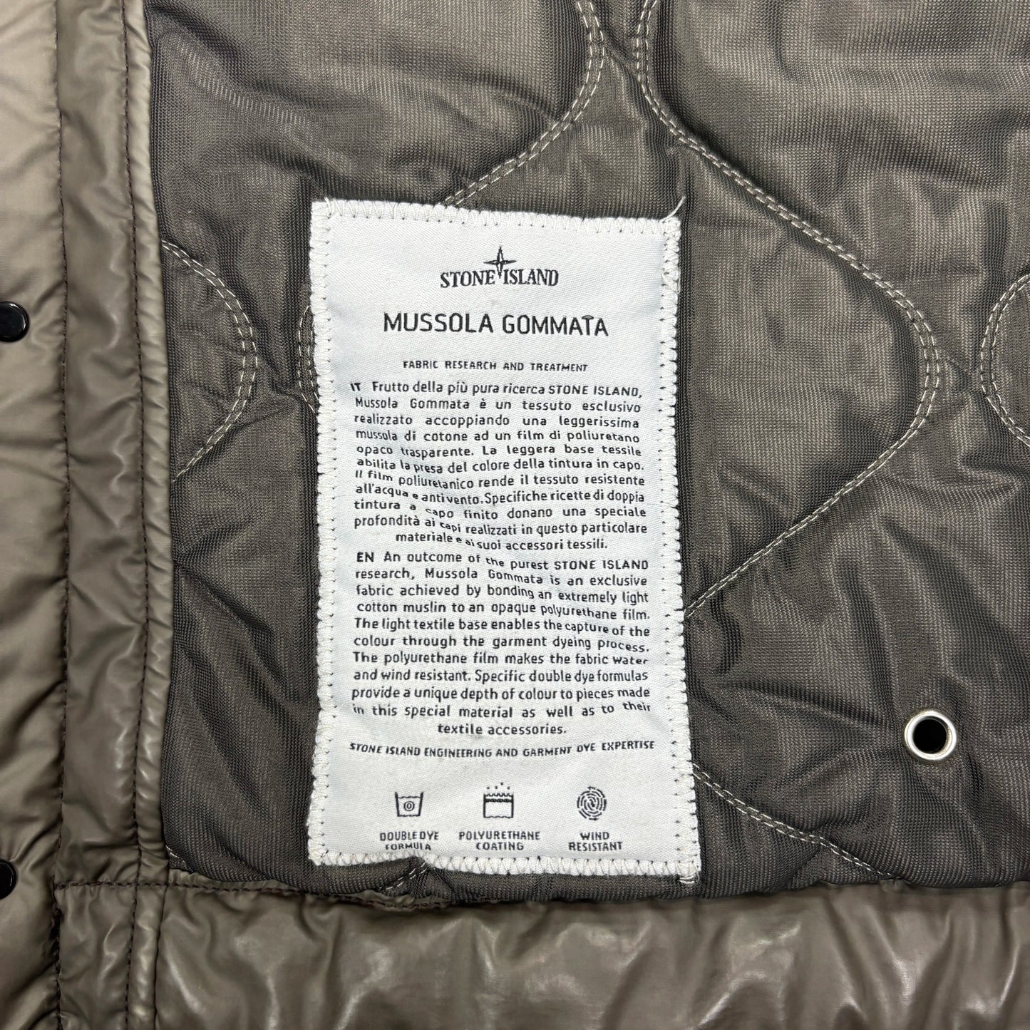 Stone Island Brown Mussola Gommata Jacket