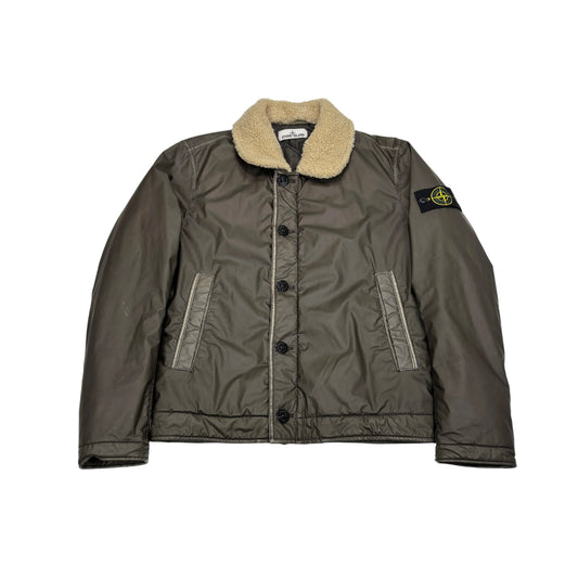 Stone Island Brown Mussola Gommata Jacket