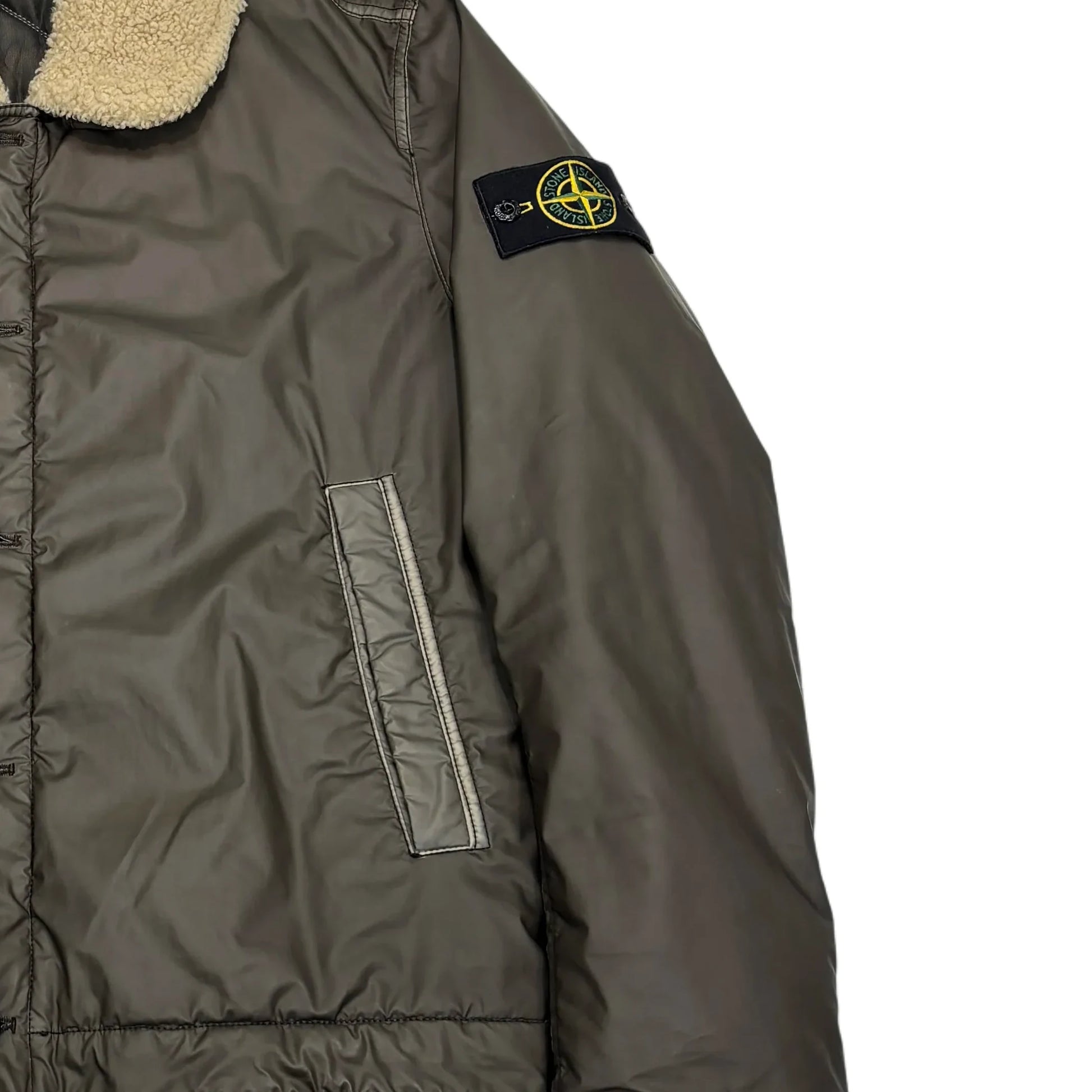 Stone Island Brown Mussola Gommata Jacket
