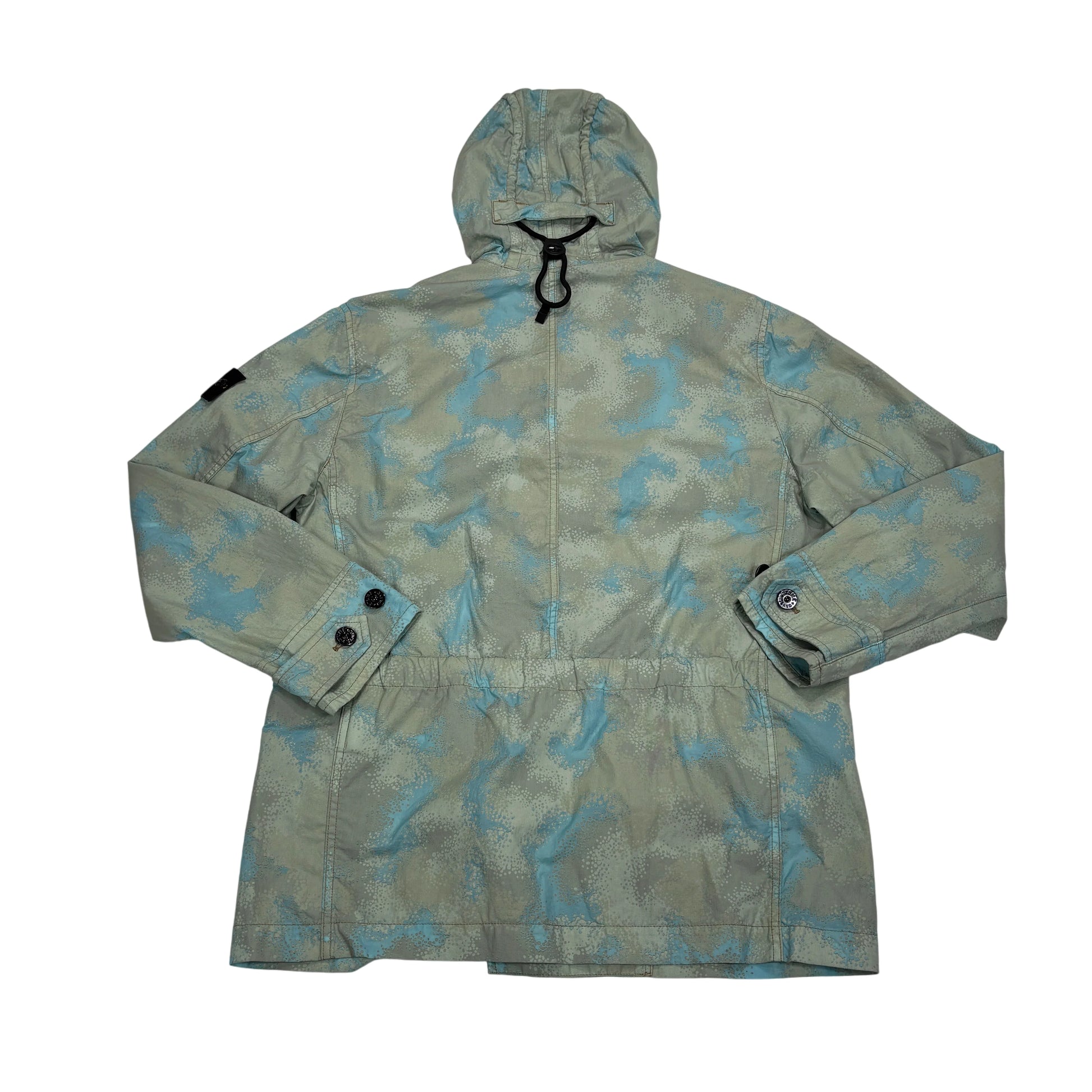 Stone Island Dove Grey Camo Devore Hooded Jacket