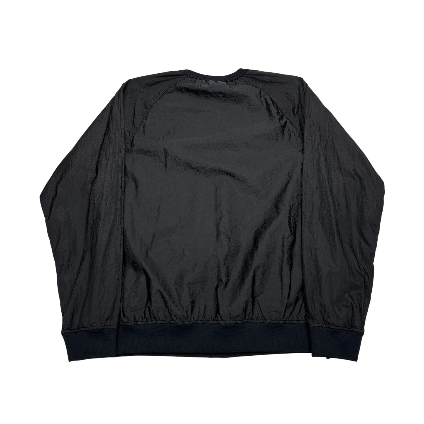 Stone Island Black Patch Logo Nylon Metal Crewneck Jumper