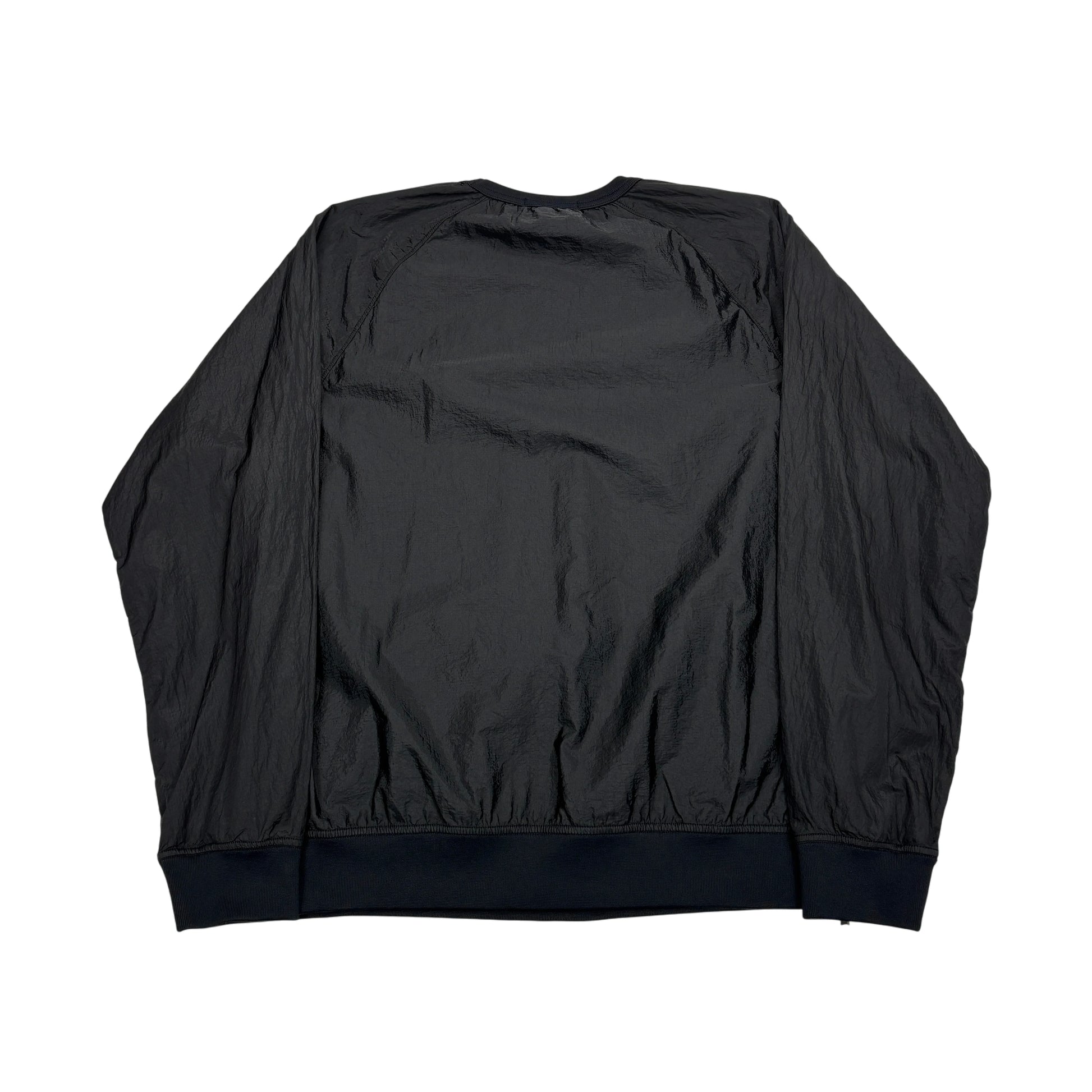 Stone Island Black Patch Logo Nylon Metal Crewneck Jumper