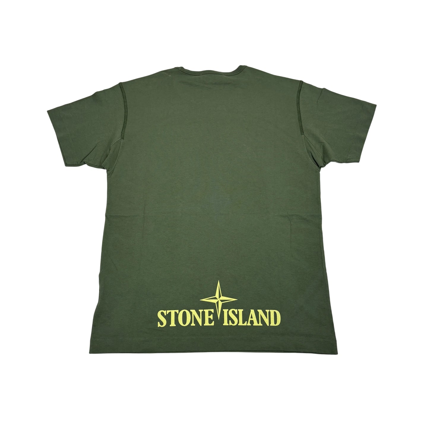 Stone Island Green Large Printed Logo Design T-shirt