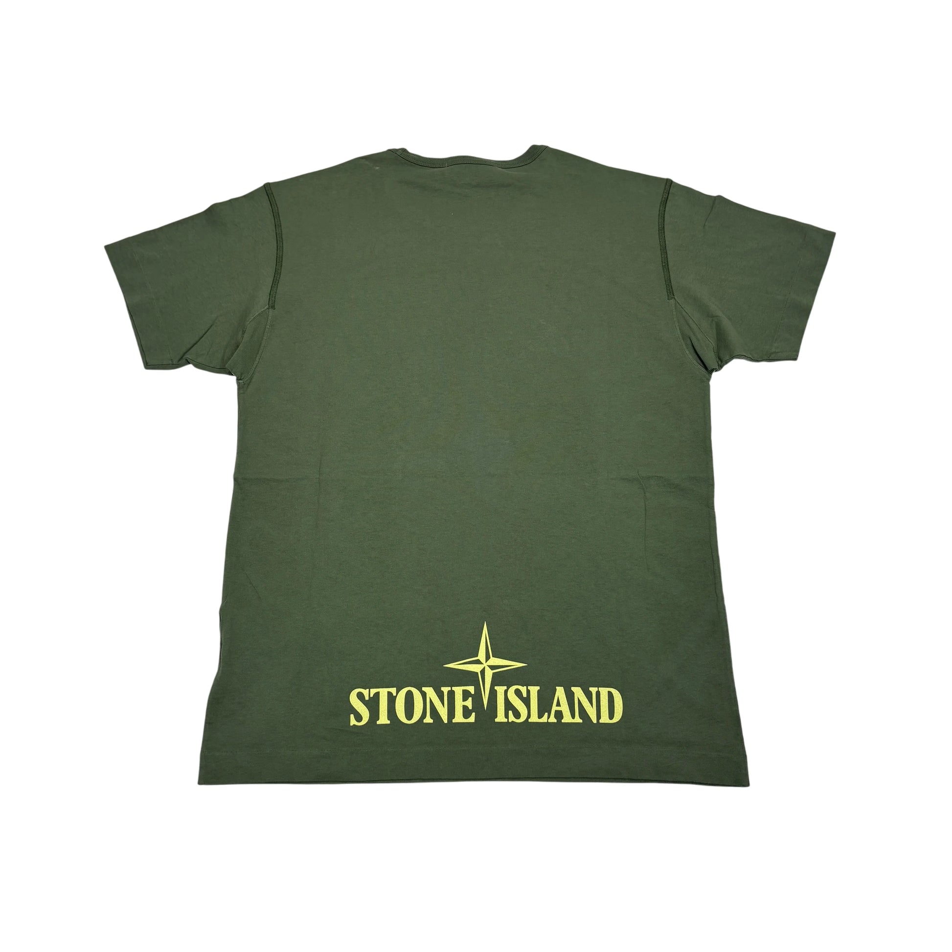 Stone Island Green Large Printed Logo Design T-shirt