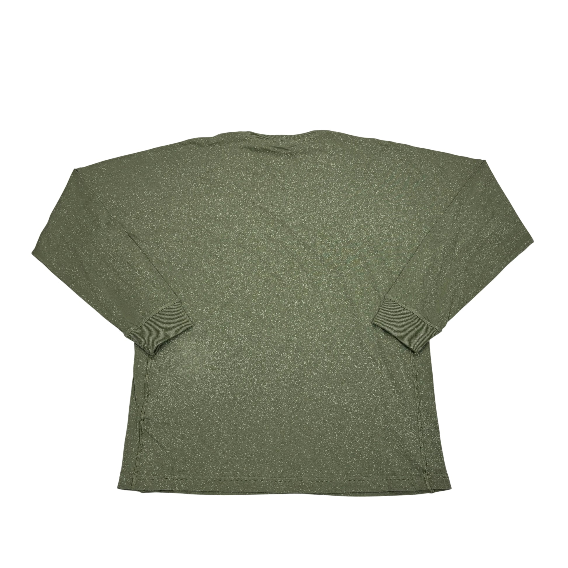 Stone Island Green Reverse Logo Graphic Jumper