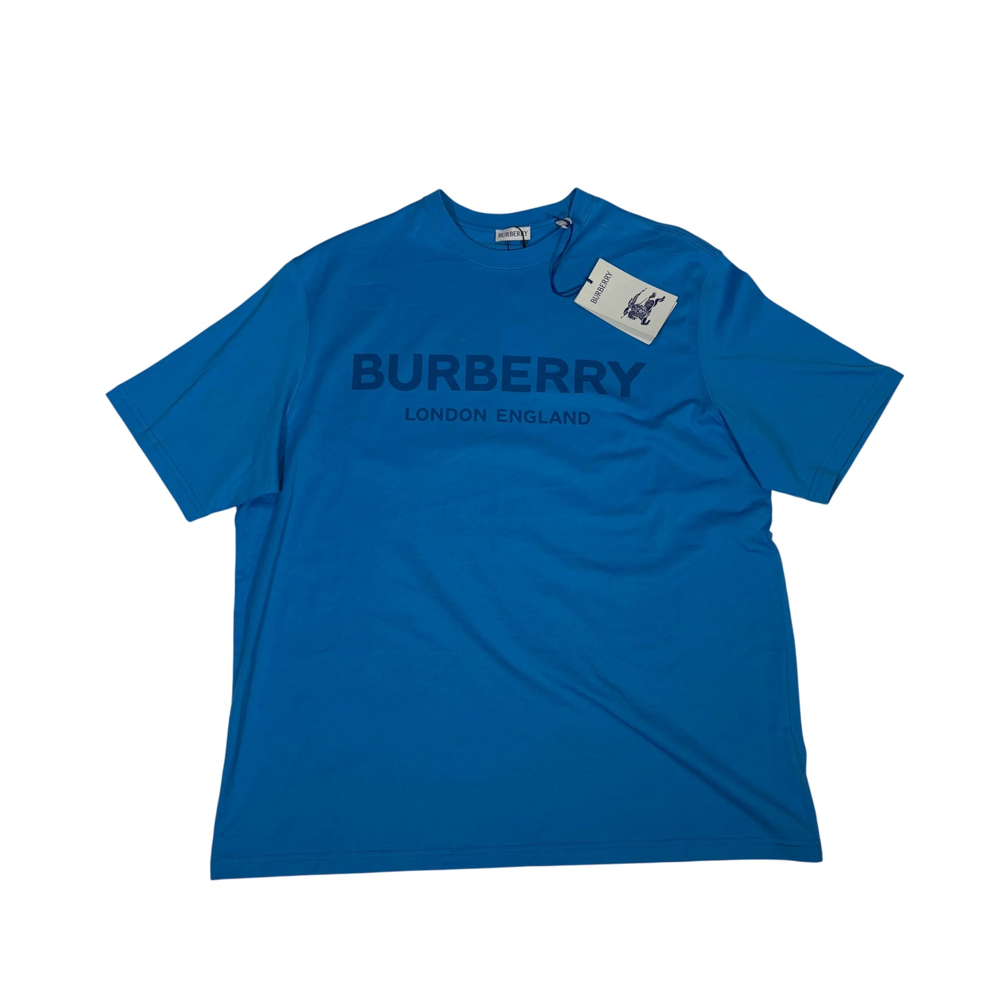 Burberry Blue Spell Out Logo T-shirt