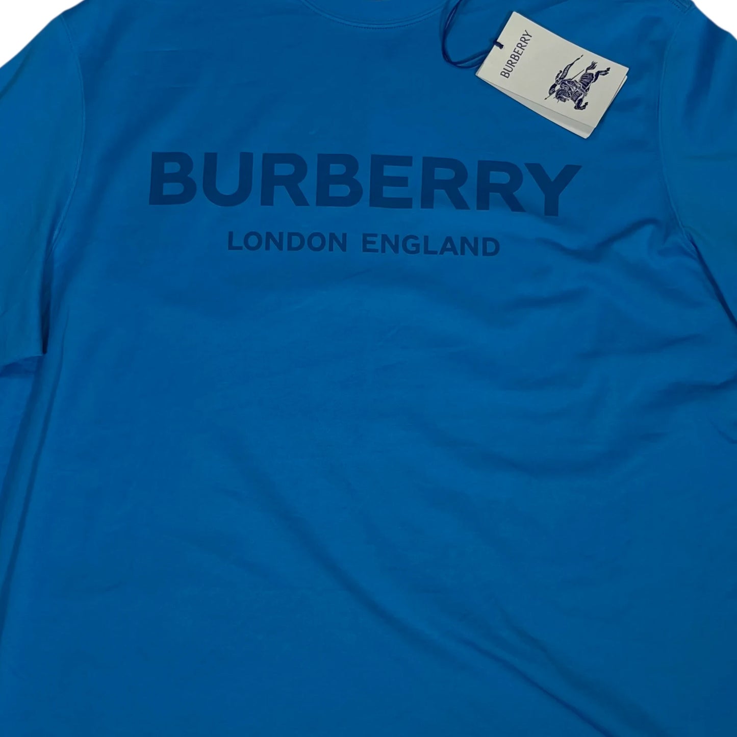 Burberry Blue Spell Out Logo T-shirt