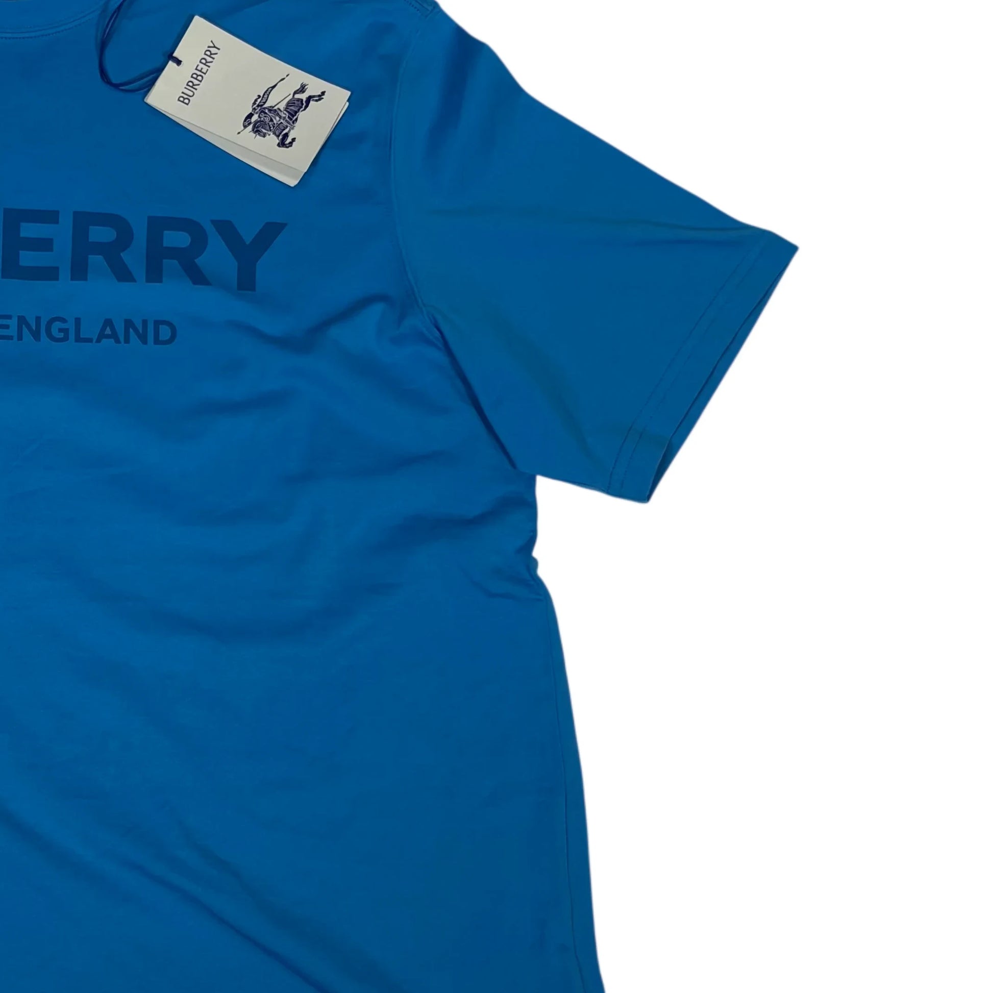 Burberry Blue Spell Out Logo T-shirt