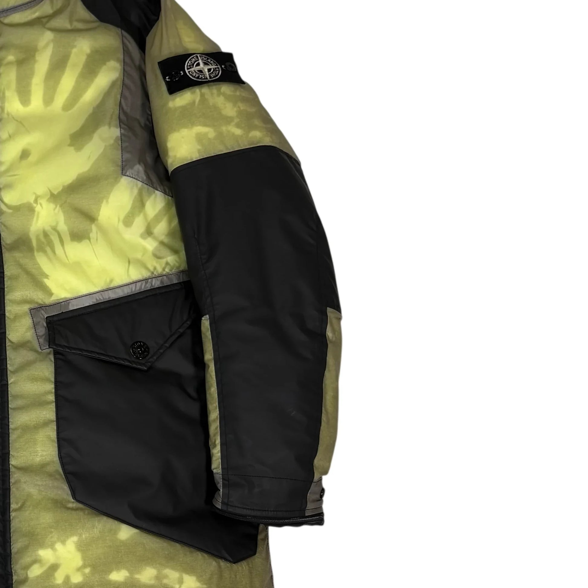 Stone Island Green Ice Jacket Resin-T Shell Hooded Parka Coat