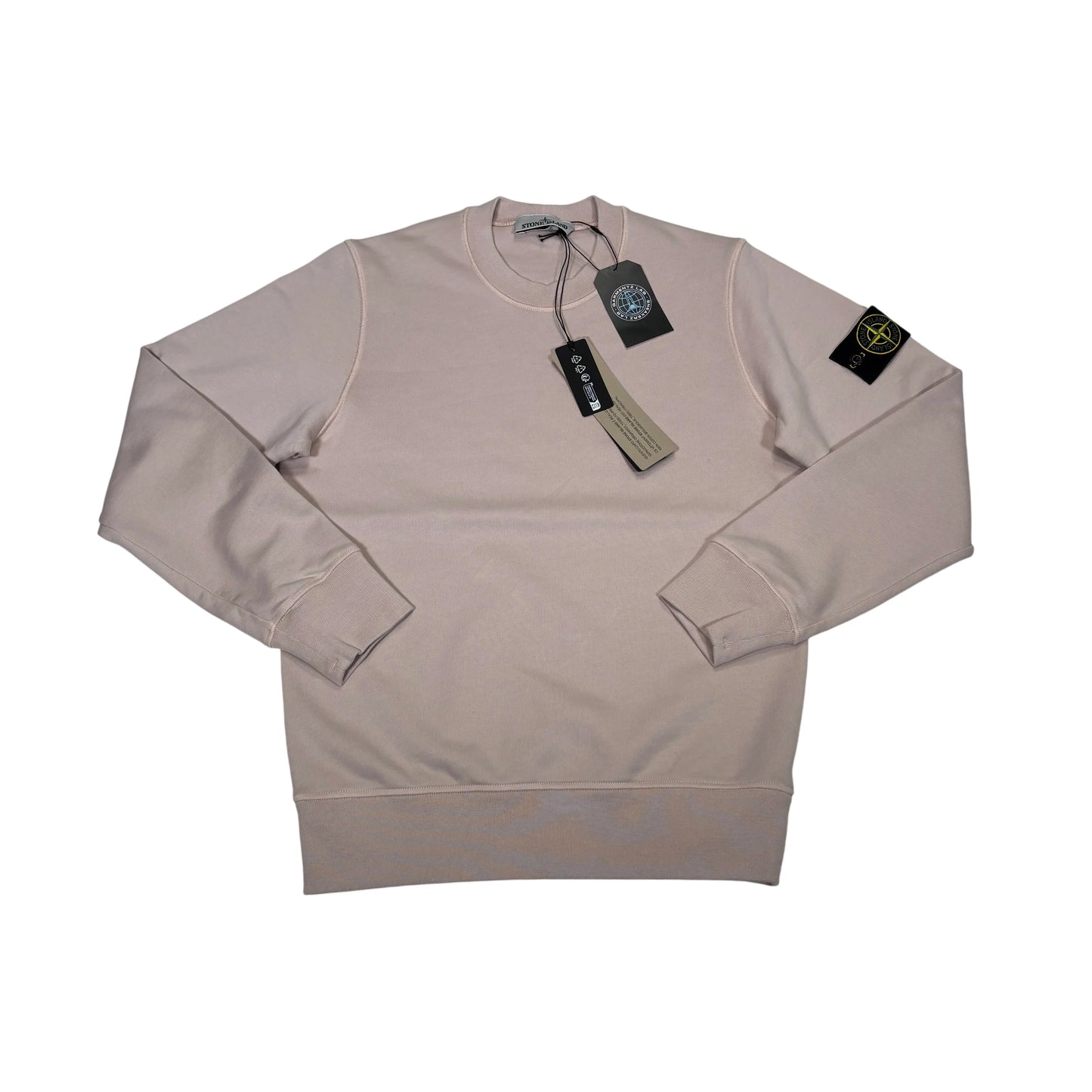Stone Island Pink Compass Patch Crewneck Sweatshirt