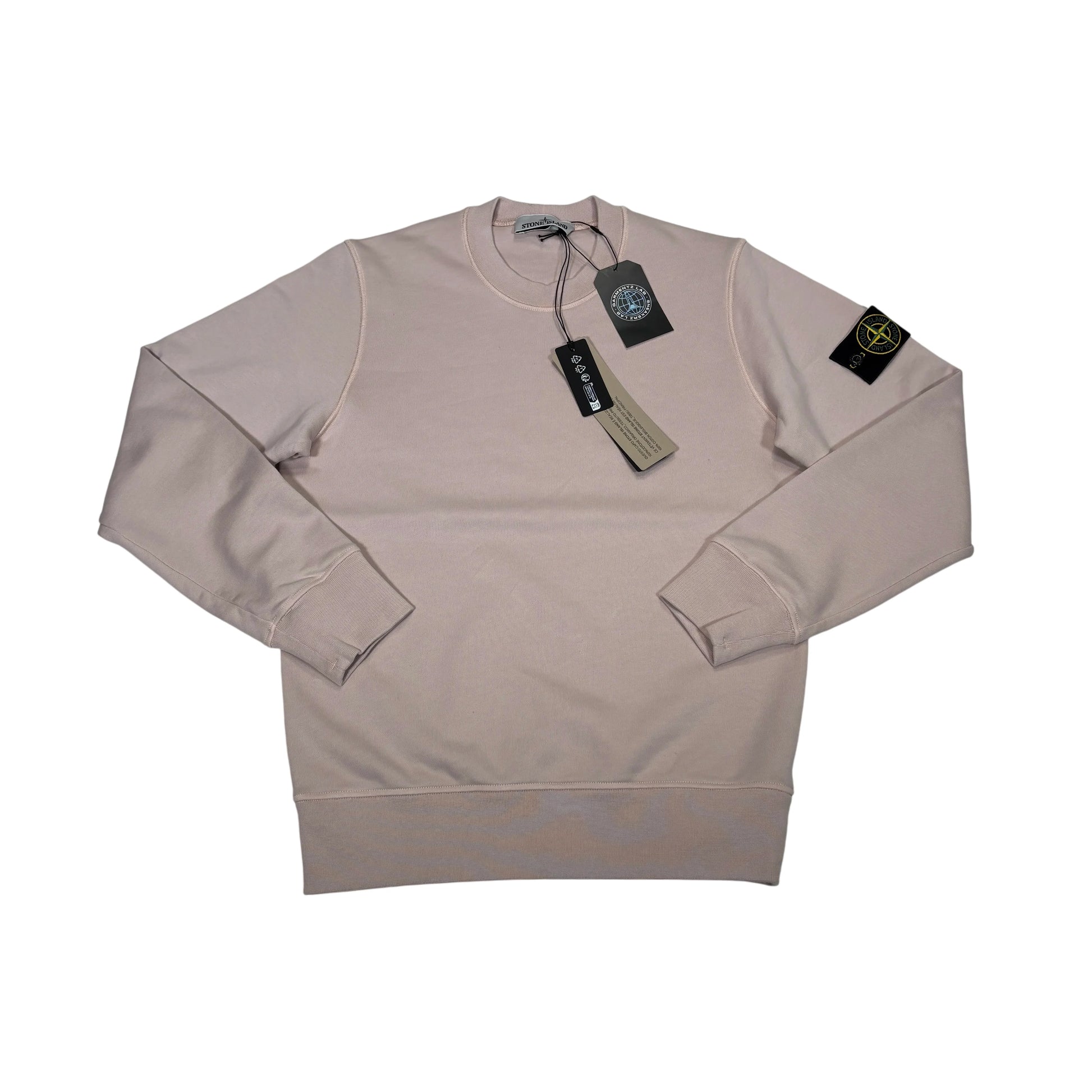 Stone Island Pink Compass Patch Crewneck Sweatshirt