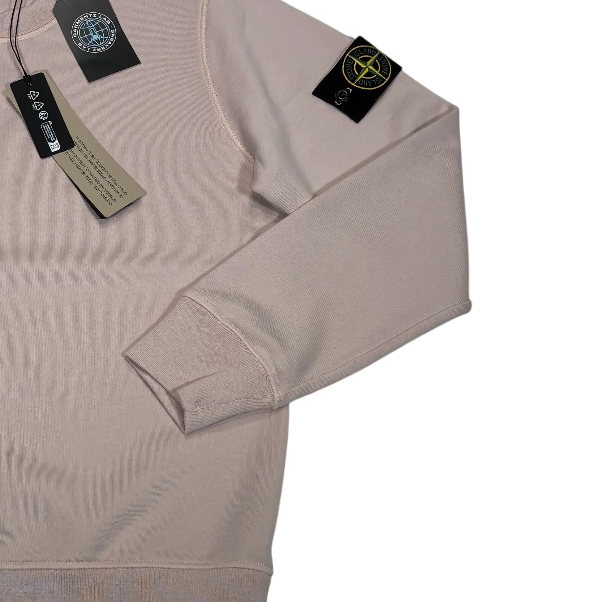 Stone Island Pink Compass Patch Crewneck Sweatshirt