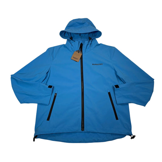 Burberry Blue Hooded Windbreaker Jacket