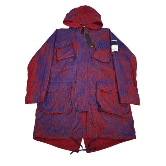 Stone Island Red Prototype Series 04 Manual Flocking Nylon Metal Grid-OVD 056/100 Coat