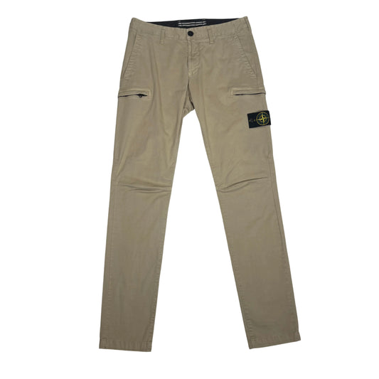 Stone Island Beige Compass Patch Type-SK Cargo Trousers