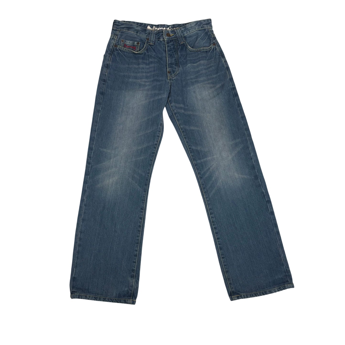 Money Cuban Blue Pocket Money Detail Jeans