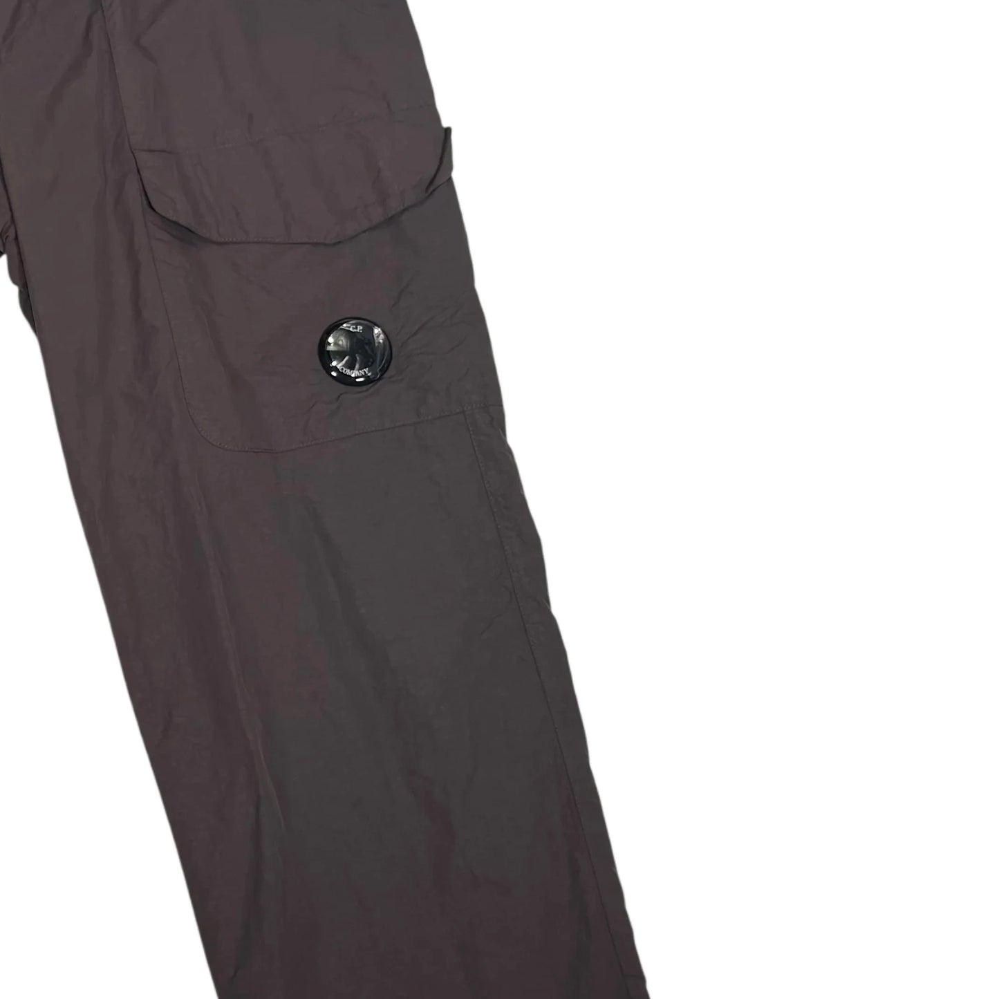 CP Company Brown Single Goggle Flatt Nylon Cargo Trousers