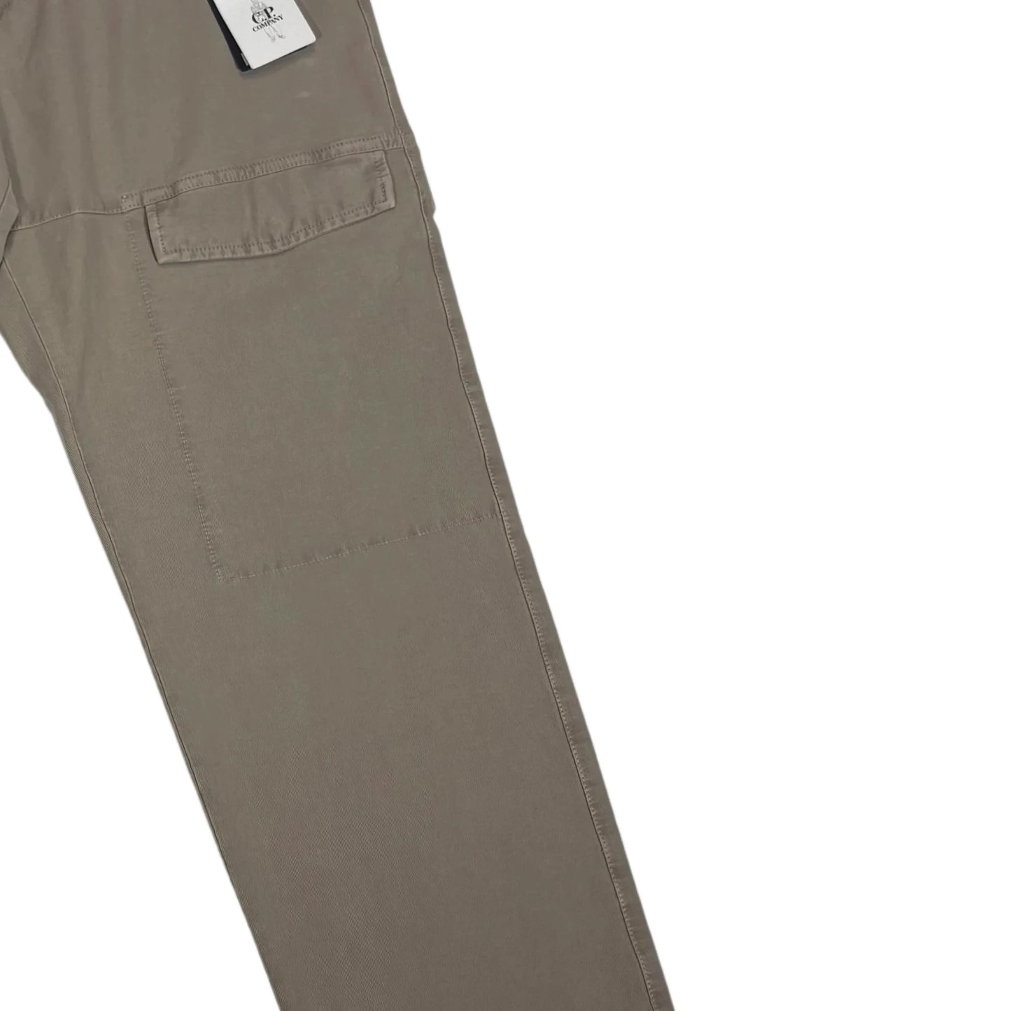 CP Company Beige Rear Box Logo Cargo Trousers