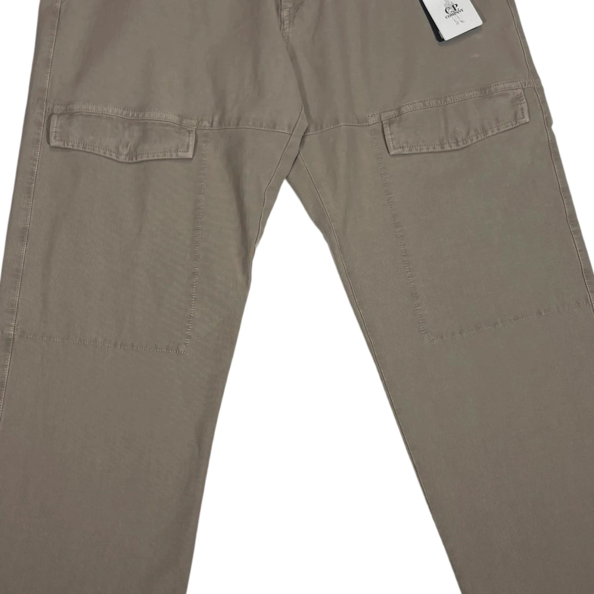 CP Company Beige Rear Box Logo Cargo Trousers
