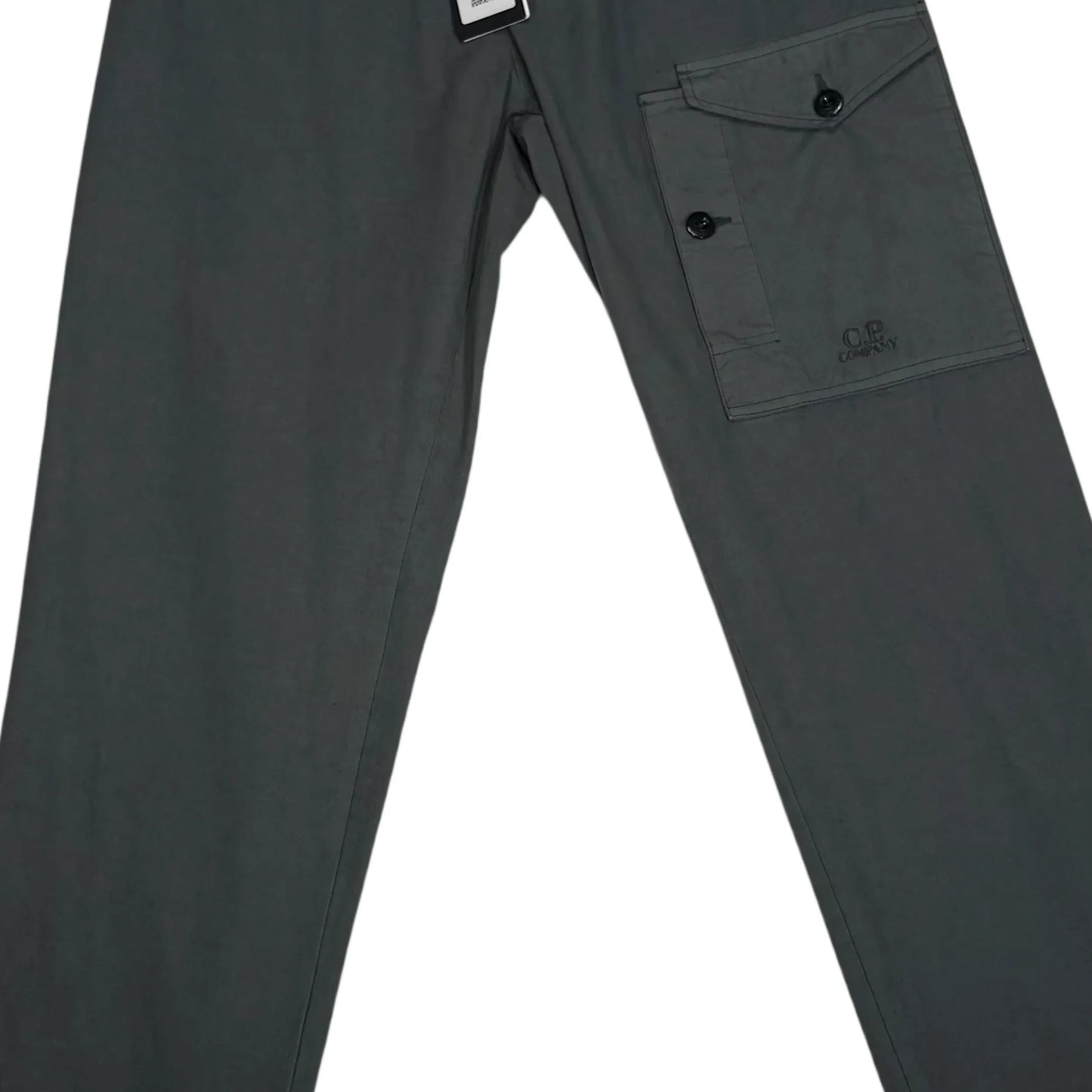 CP Company Grey Logo Embroidery Cargo Trousers