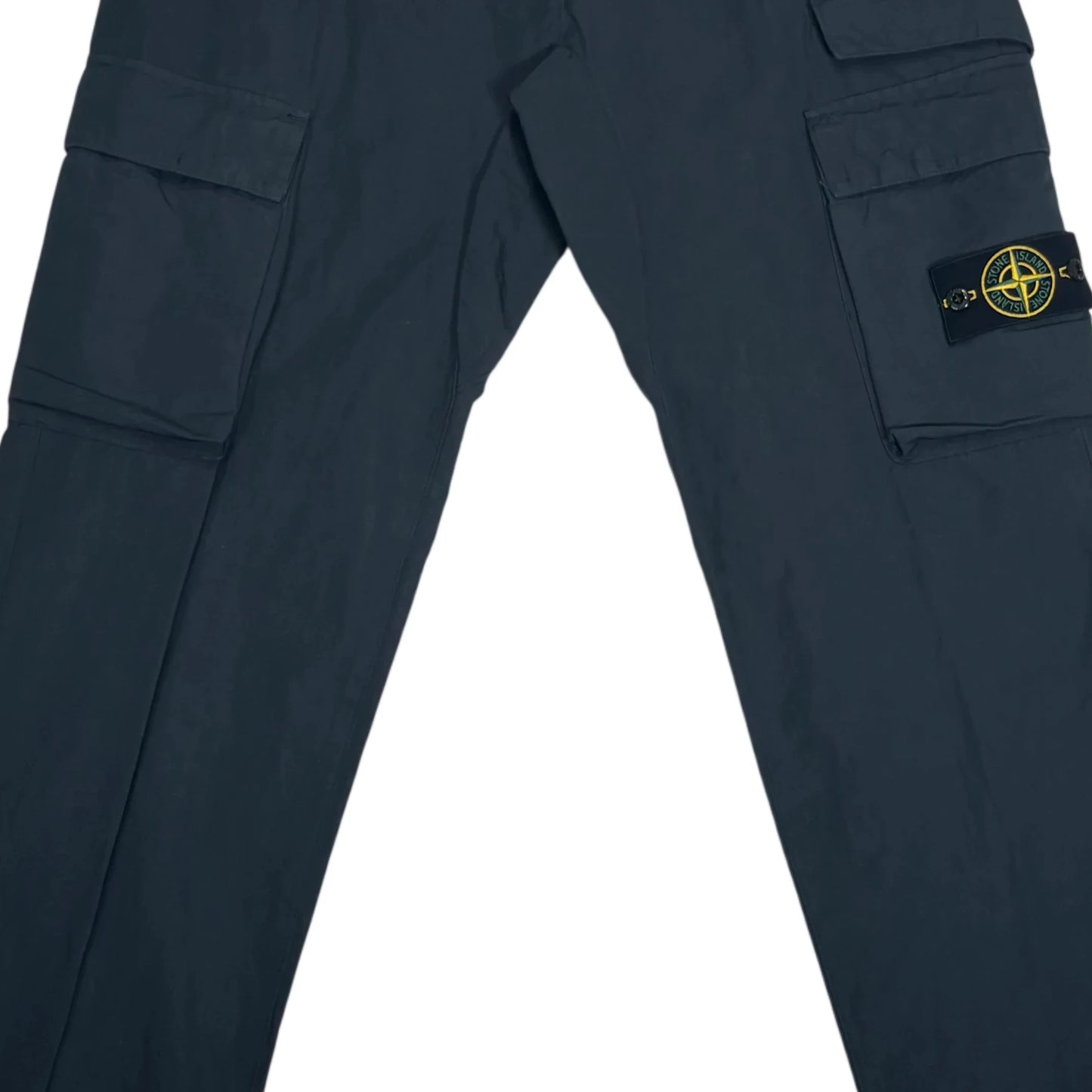 Stone Island Navy Blue Compass Patch Type-RE Cargo Trousers