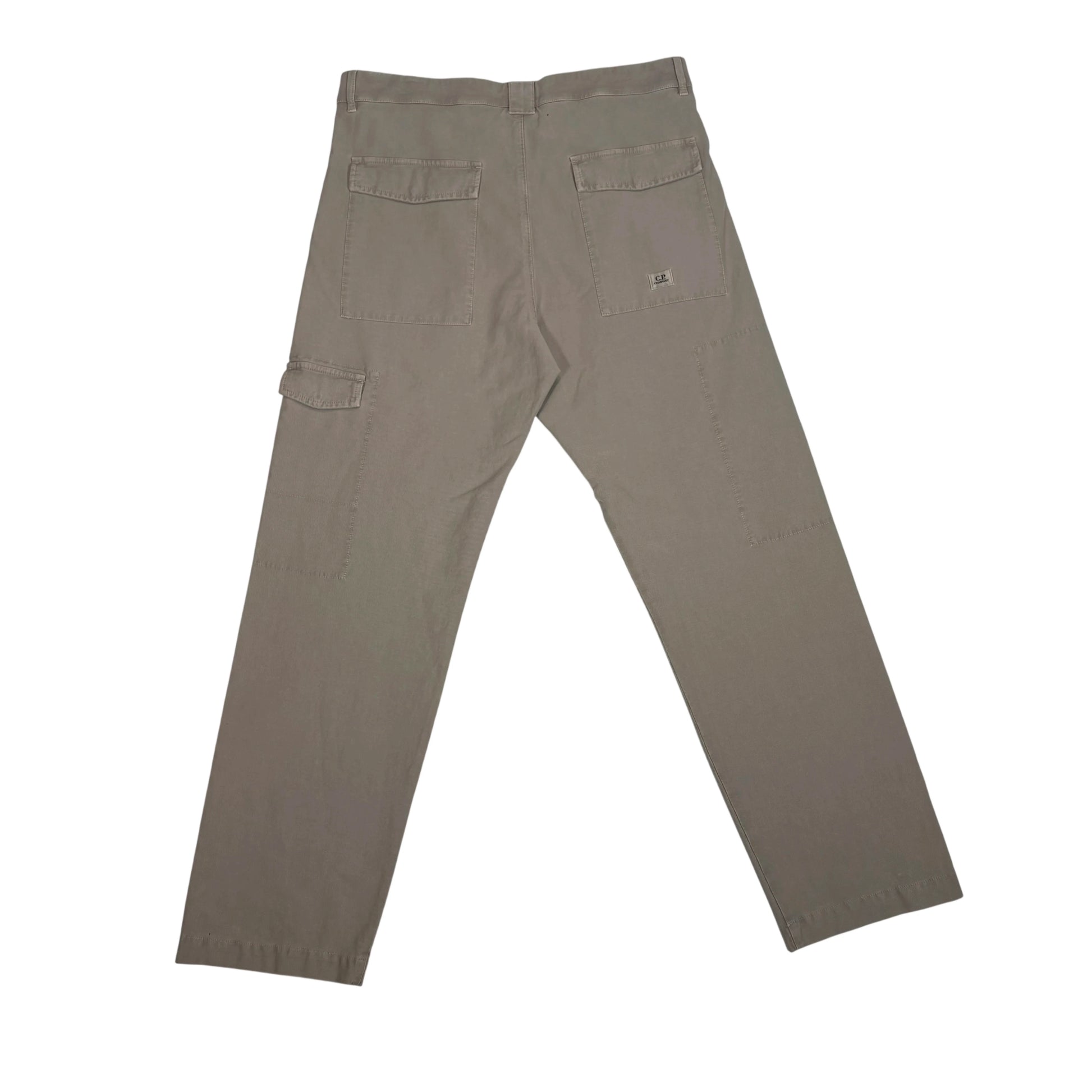CP Company Beige Rear Box Logo Cargo Trousers