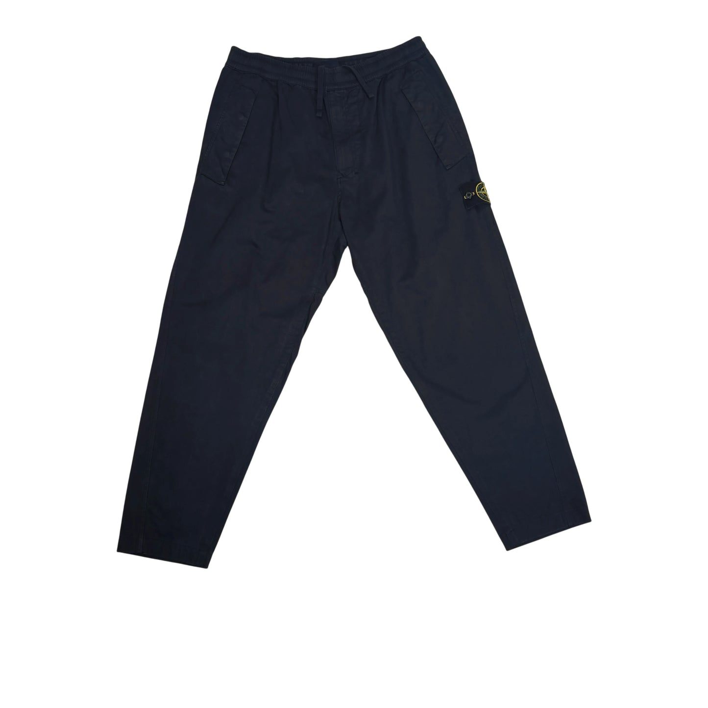 Stone Island Navy Blue Compass Patch Type RE-TCasual Trousers