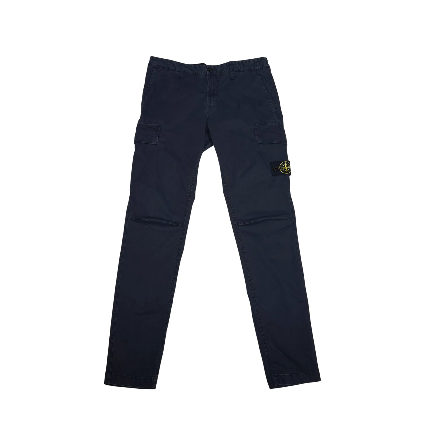 Stone Island Navy Blue Compass Patch Type-SK Cargo Trousers