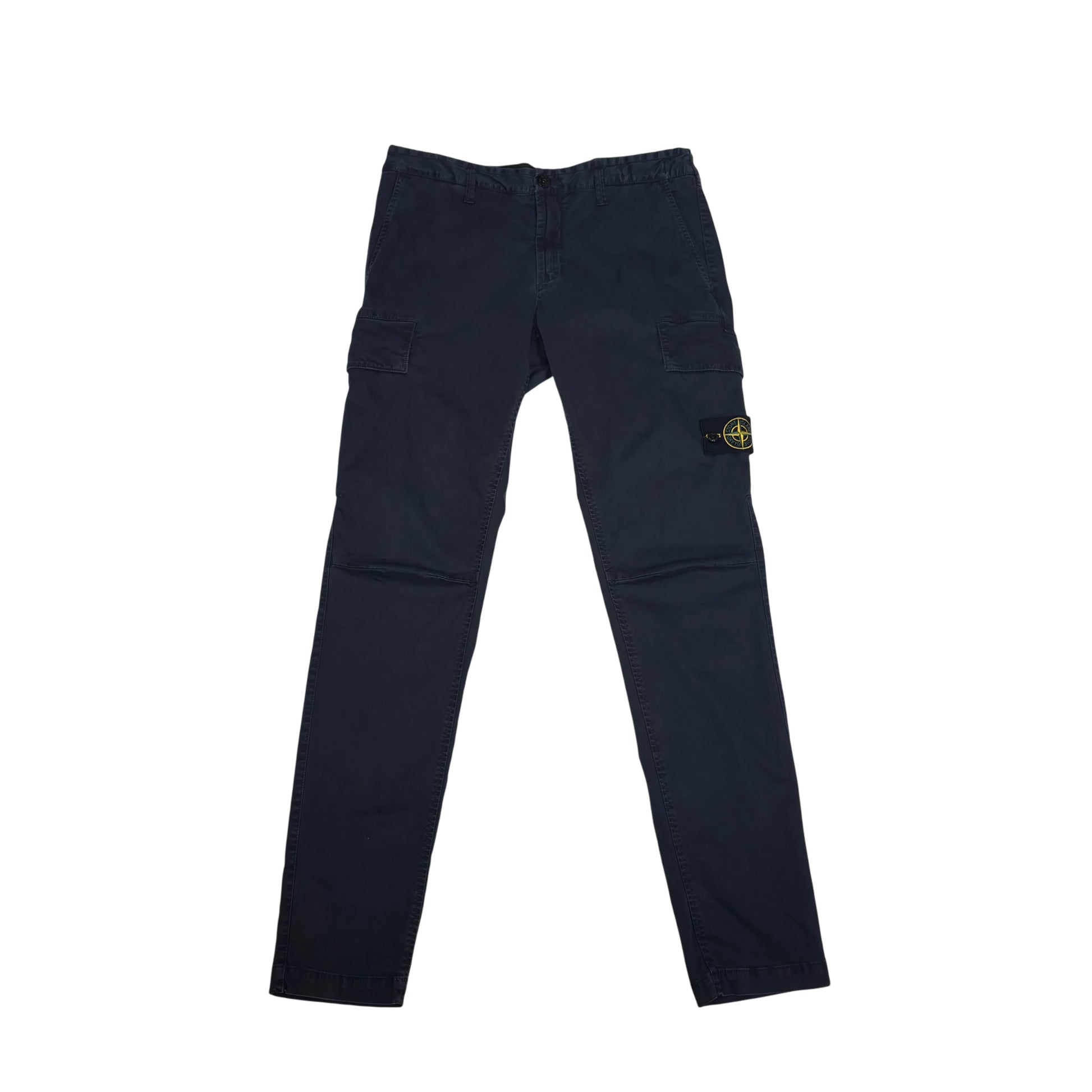 Stone Island Navy Blue Compass Patch Type-SK Cargo Trousers