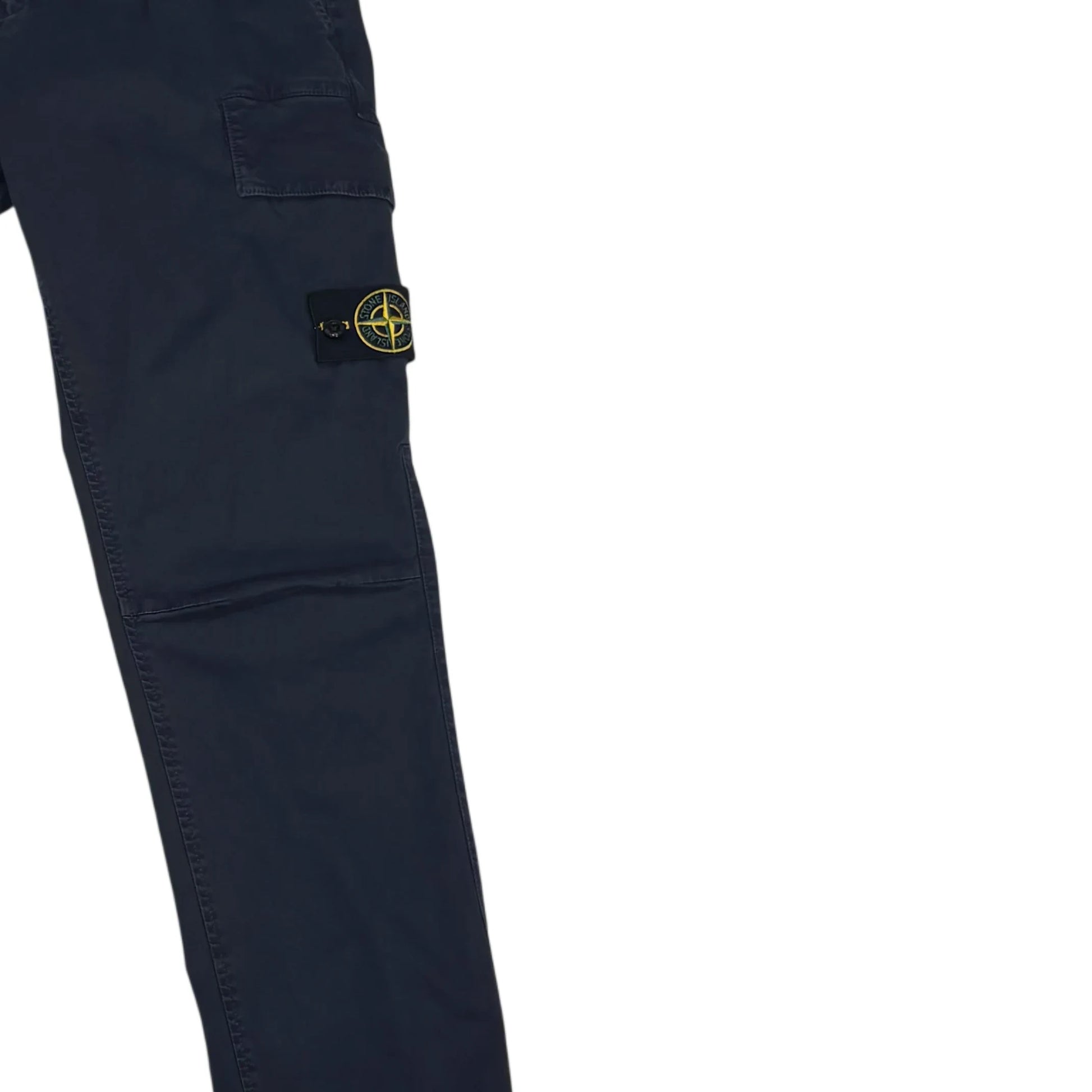 Stone Island Navy Blue Compass Patch Type-SK Cargo Trousers