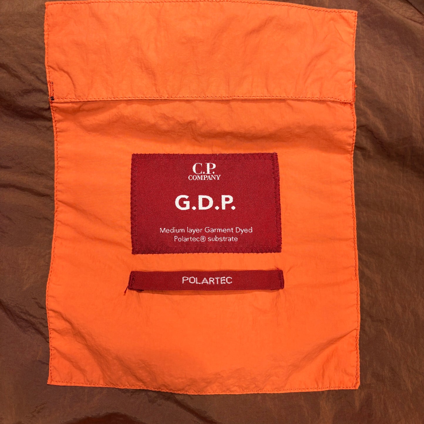 C.p. Company Orange Hooded Double Goggle Polartec Jacket