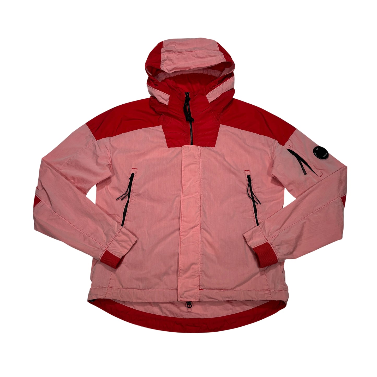 C.p. Company Pink Hooded Single Goggle 50 Fili Technical Jacket