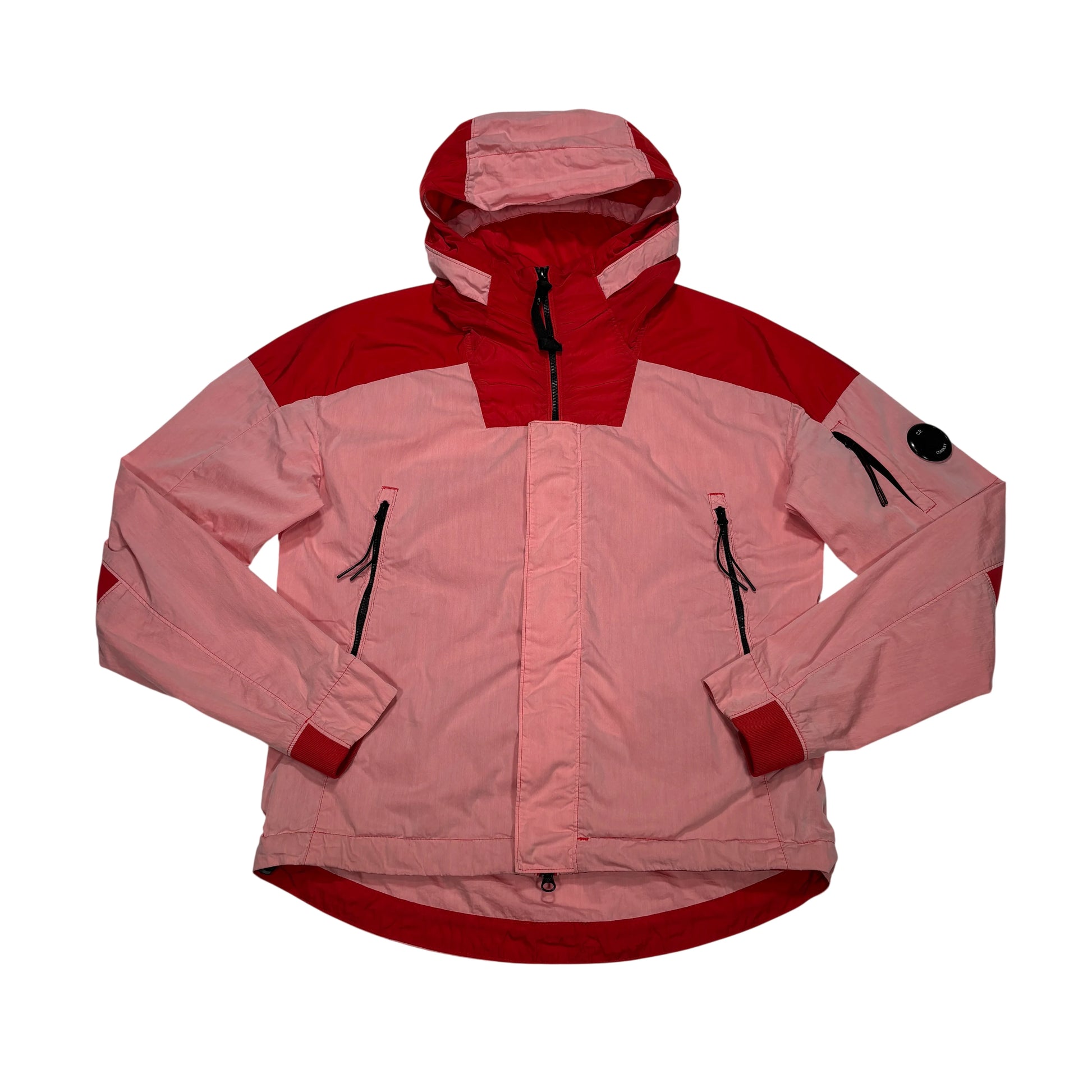 C.p. Company Pink Hooded Single Goggle 50 Fili Technical Jacket