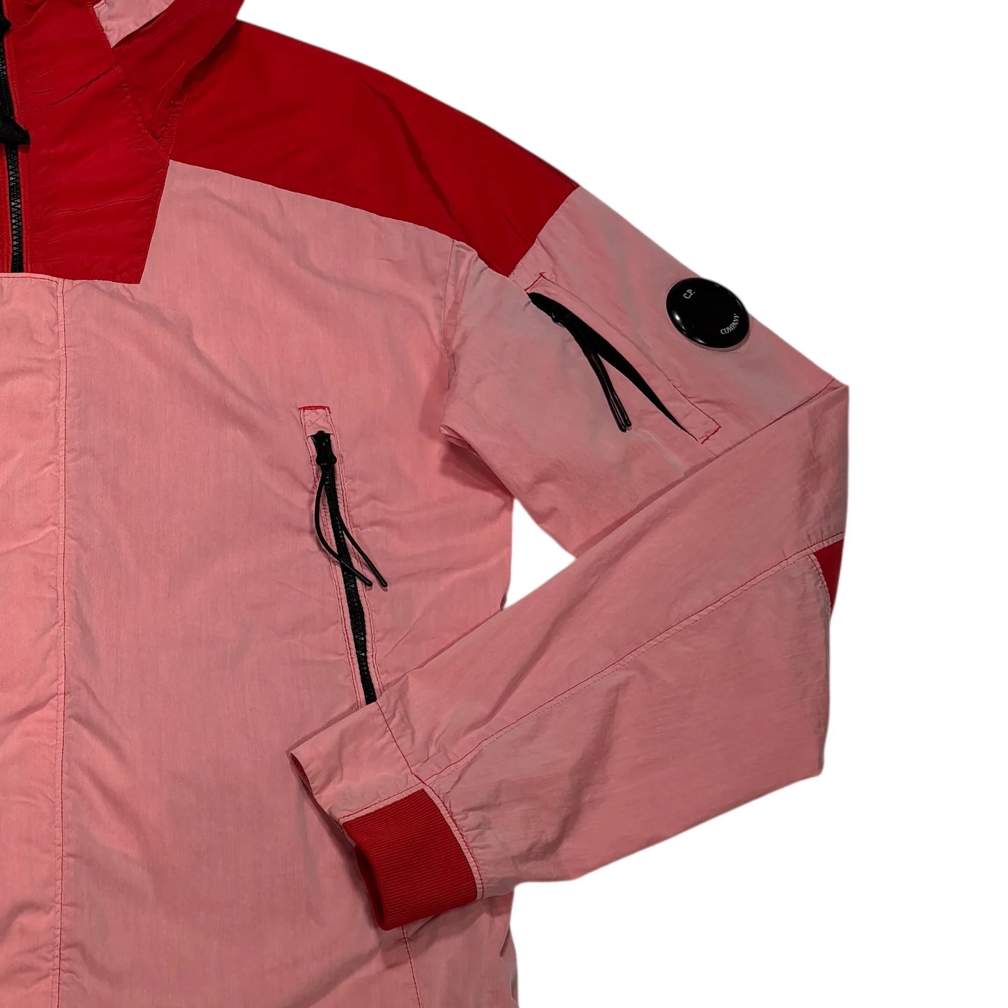 C.p. Company Pink Hooded Single Goggle 50 Fili Technical Jacket