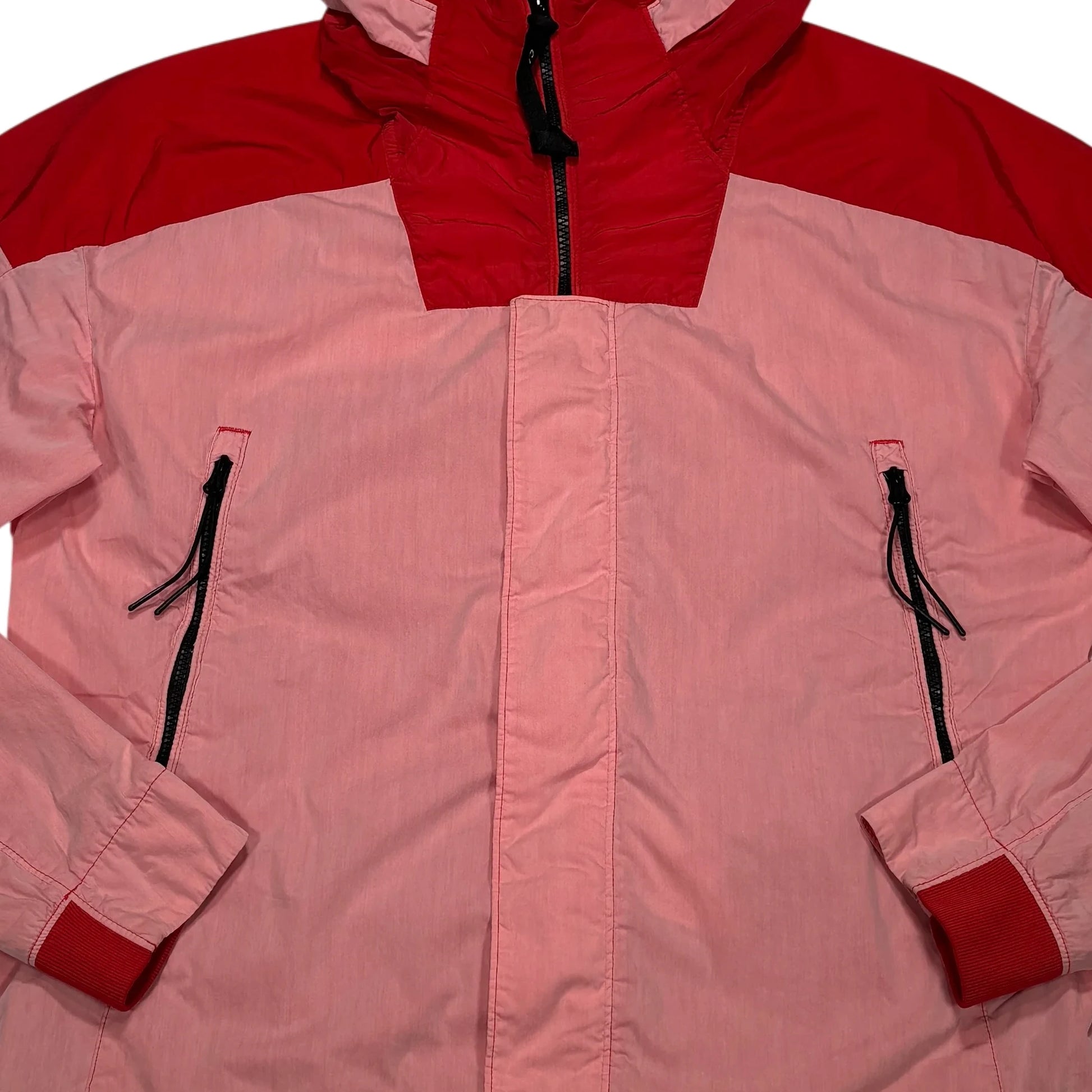 C.p. Company Pink Hooded Single Goggle 50 Fili Technical Jacket