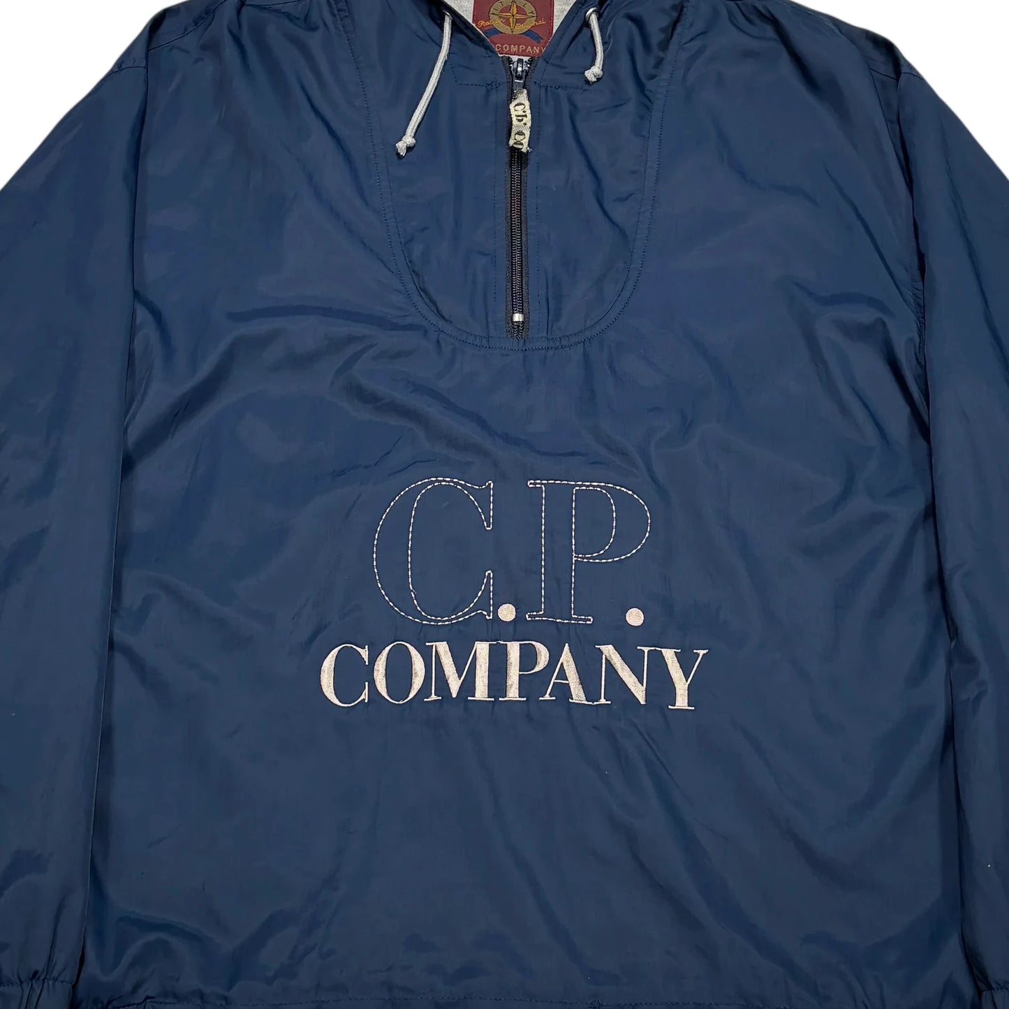 C.p. Company Blue Hooded Anorak Pullover Jacket