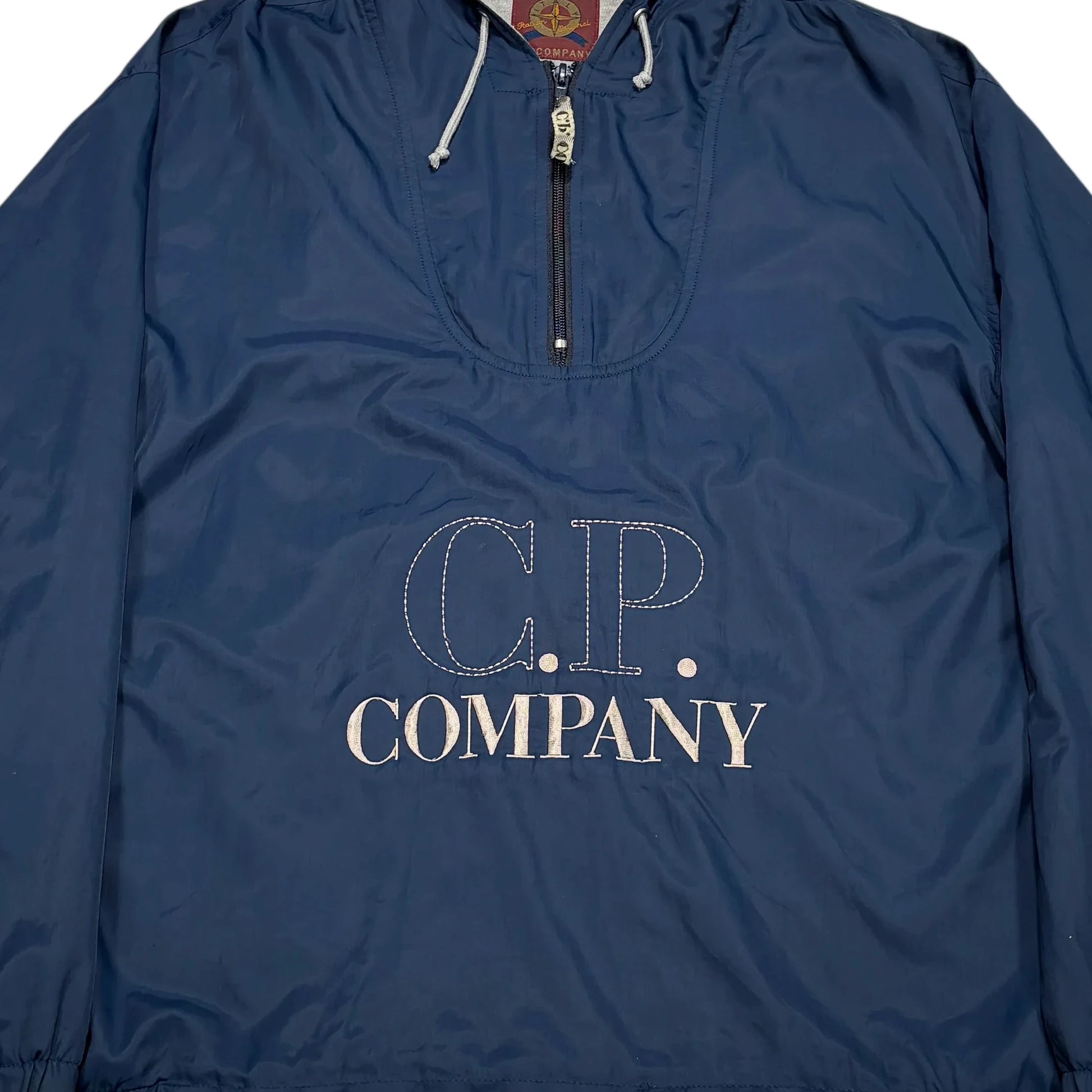 C.p. Company Blue Hooded Anorak Pullover Jacket