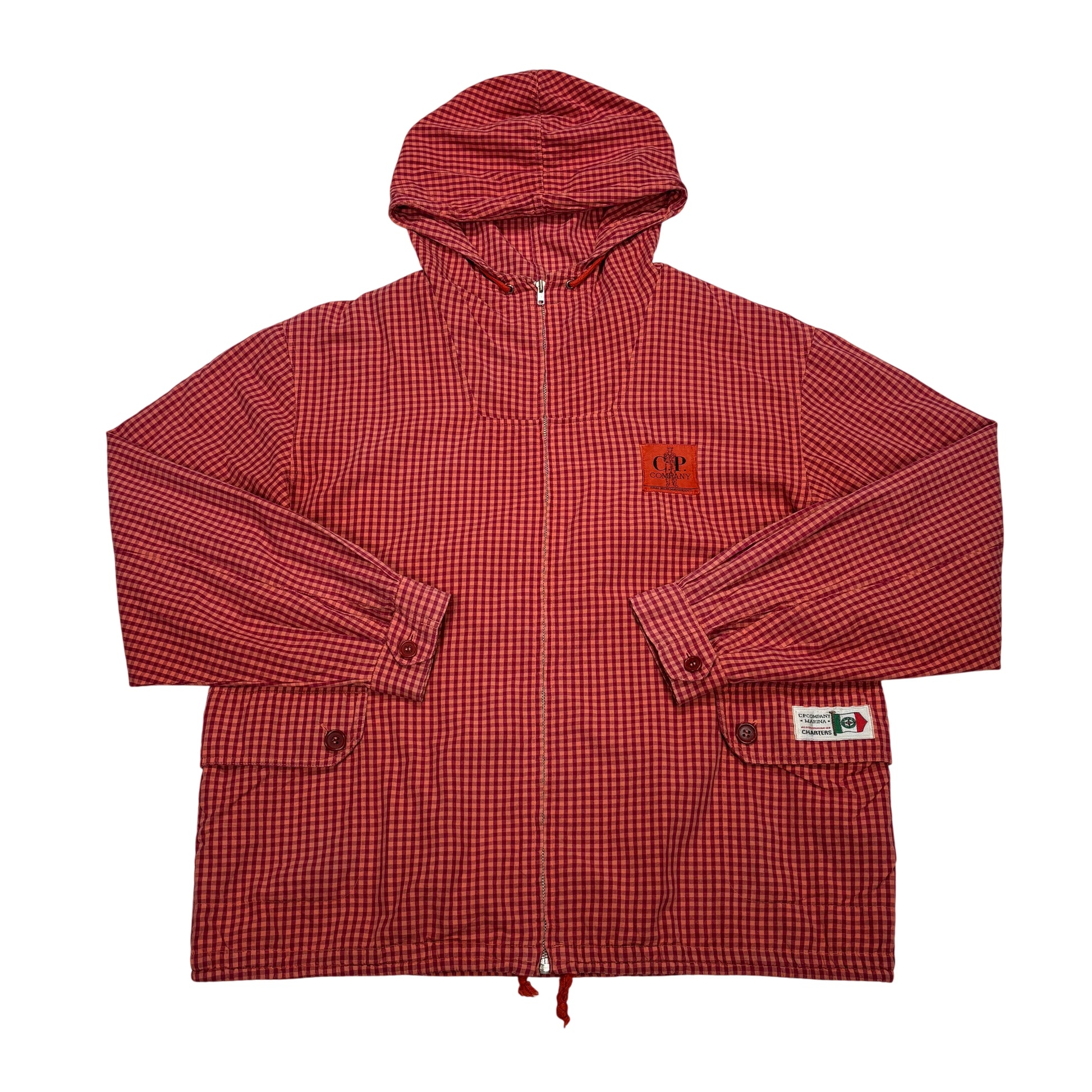 CP Company Red Hooded Zip Jacket