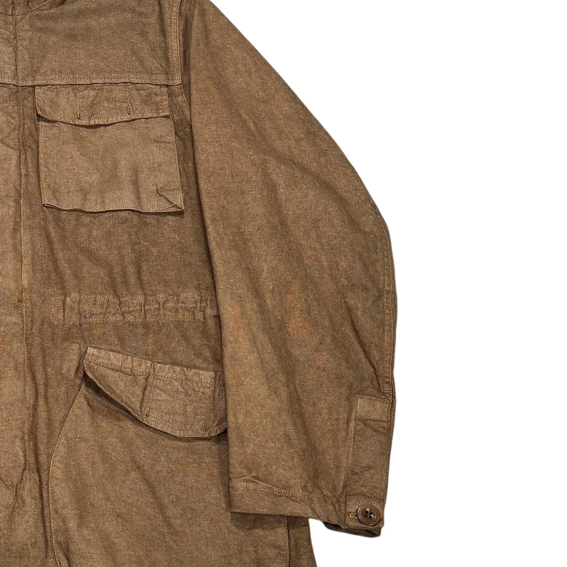 CP Company Brown Hooded Double Goggle Parka Jacket