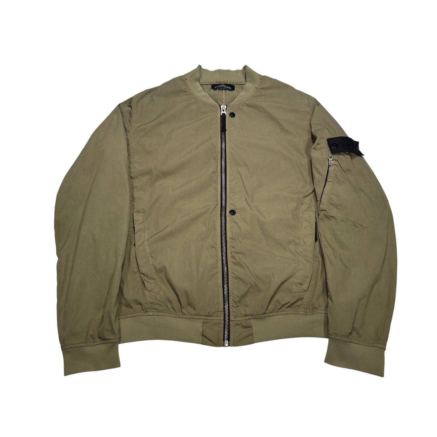 Stone Island Green Shadow Project Hollowcore Metal Bomber Jacket
