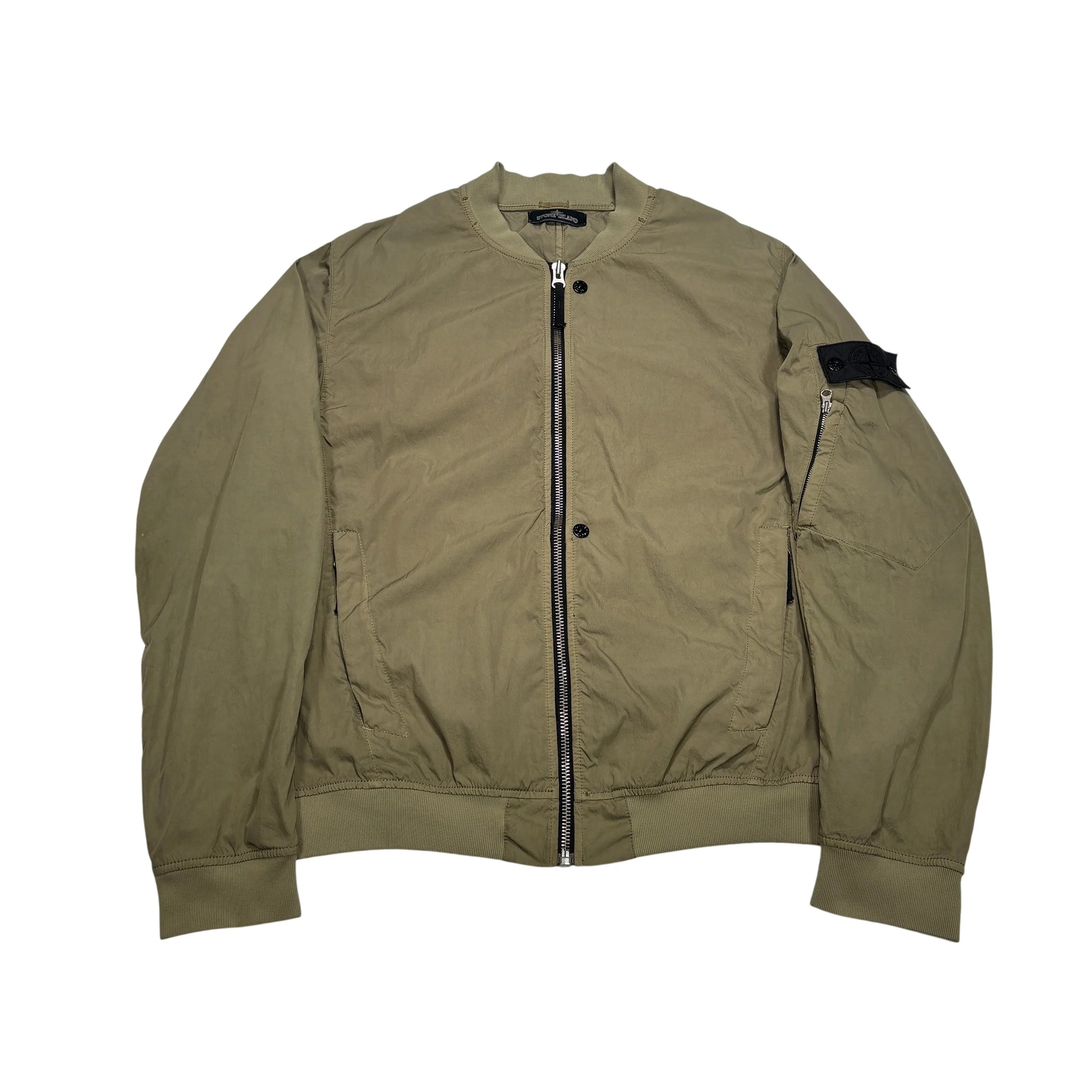 Stone Island Green Shadow Project Hollowcore Metal Bomber Jacket