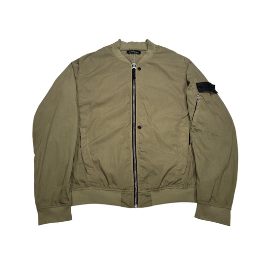 Stone Island Green Shadow Project Hollowcore Metal Bomber Jacket