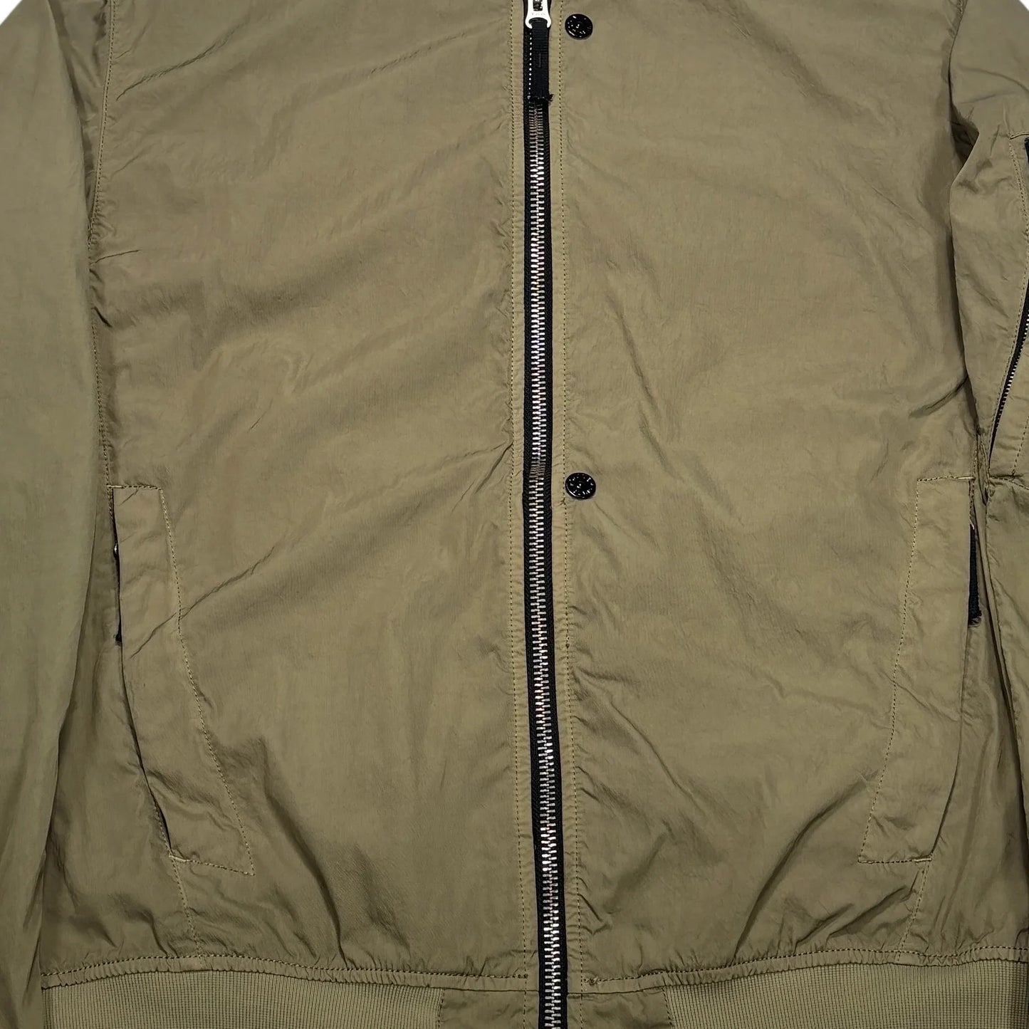 Stone Island Green Shadow Project Hollowcore Metal Bomber Jacket