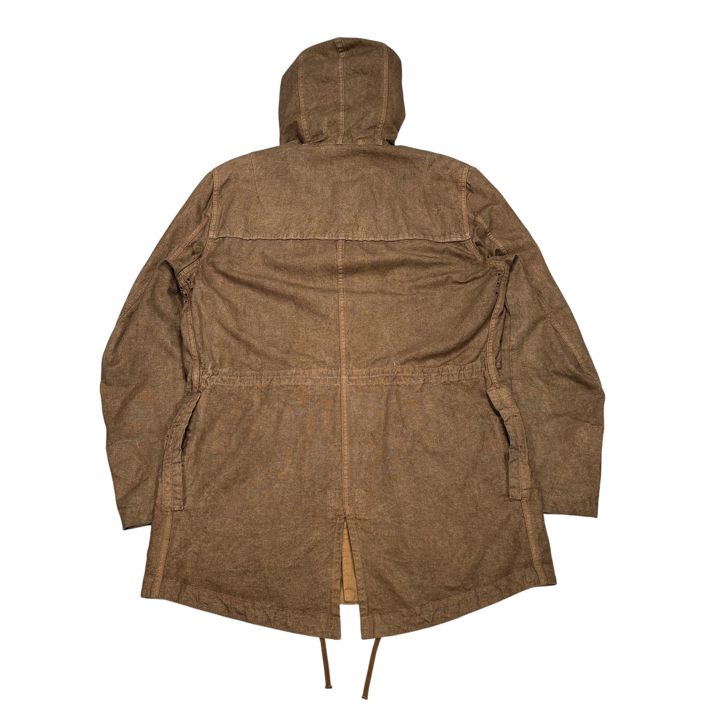 CP Company Brown Hooded Double Goggle Parka Jacket