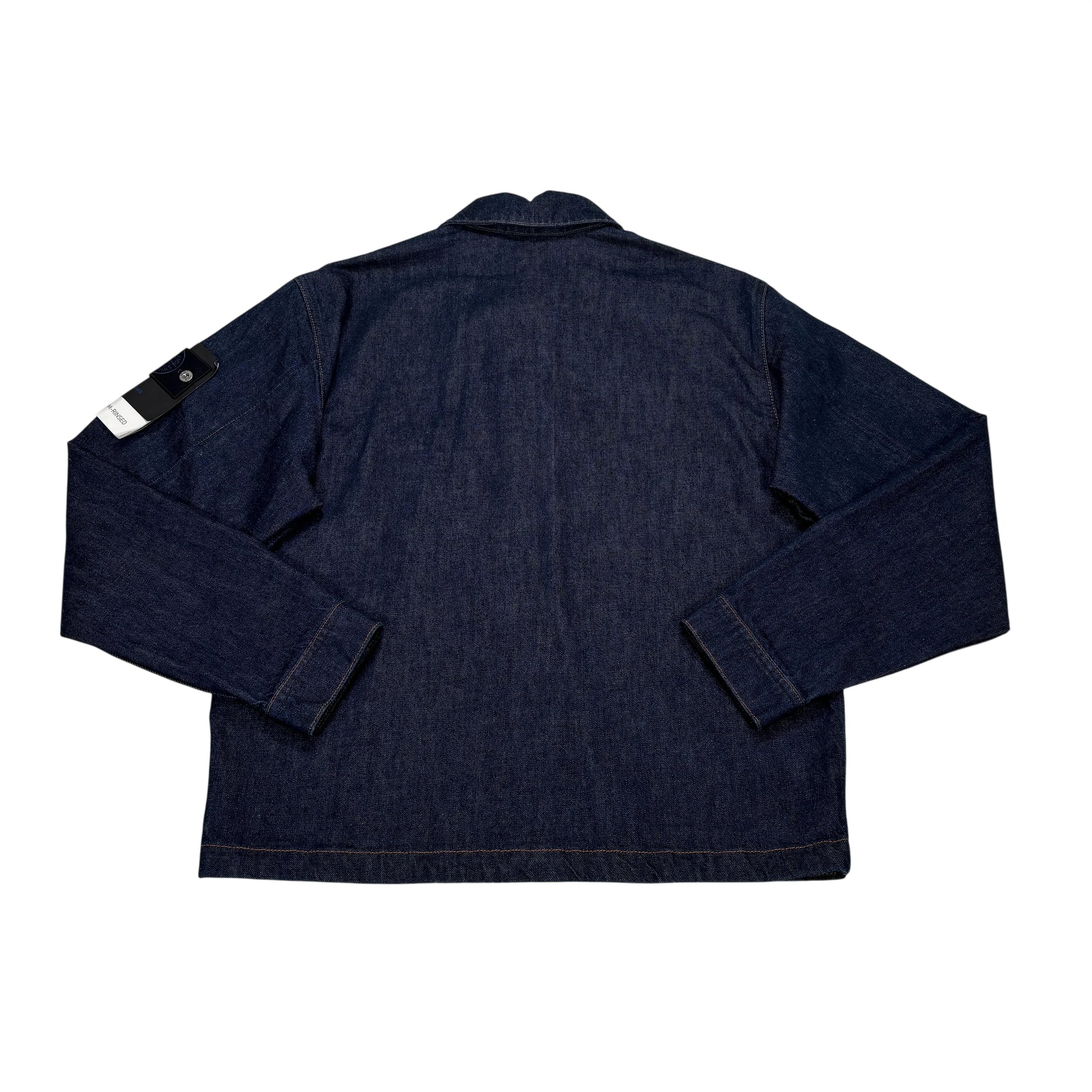 Stone Island Blue Indigo Denim-Rinsed Jacket