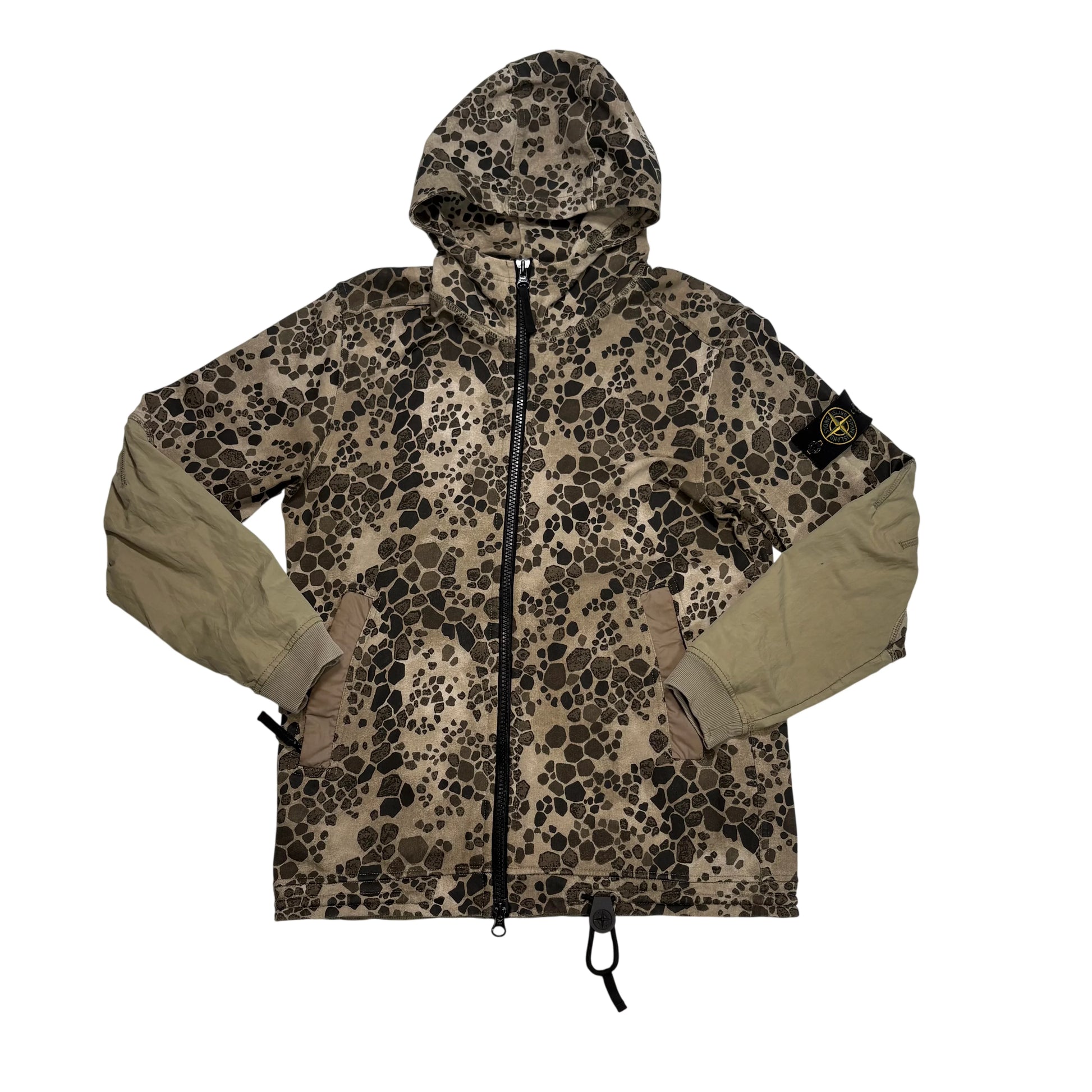 Stone Island Green Crocodile Hooded Zip Jacket