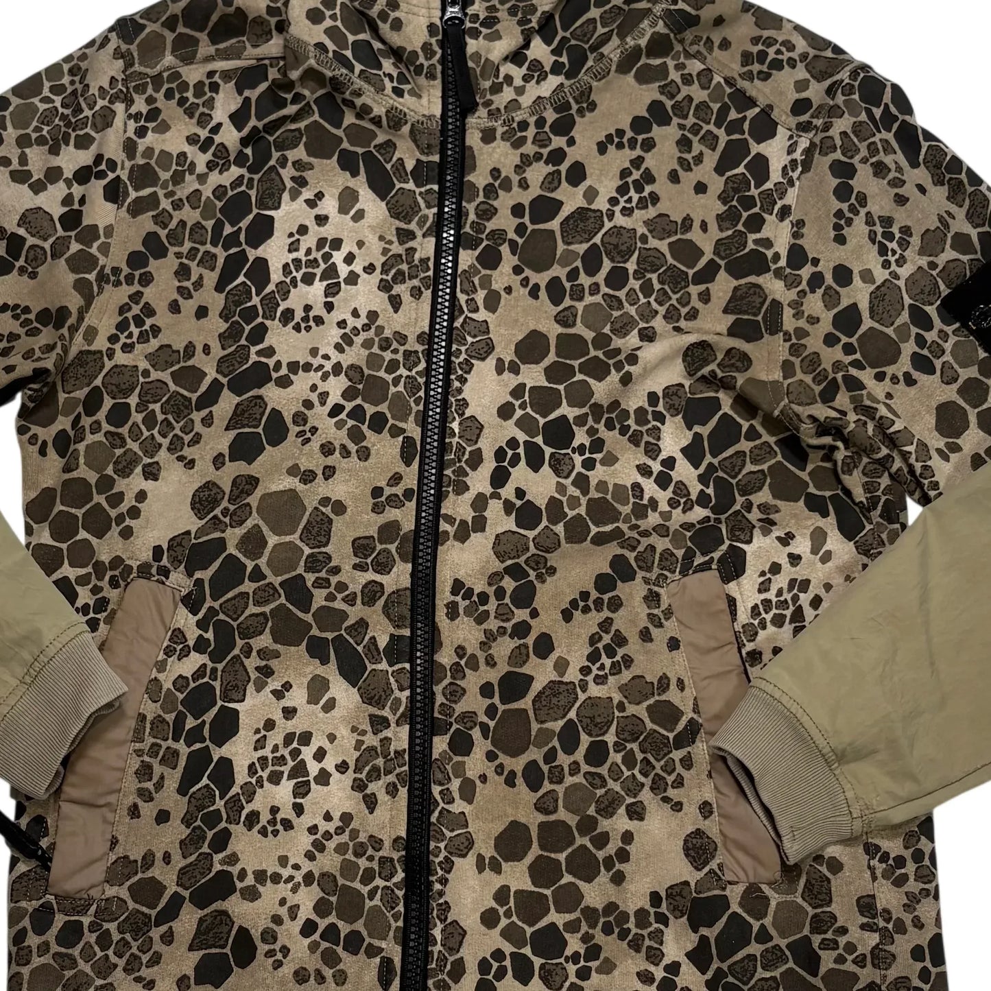 Stone Island Green Crocodile Hooded Zip Jacket