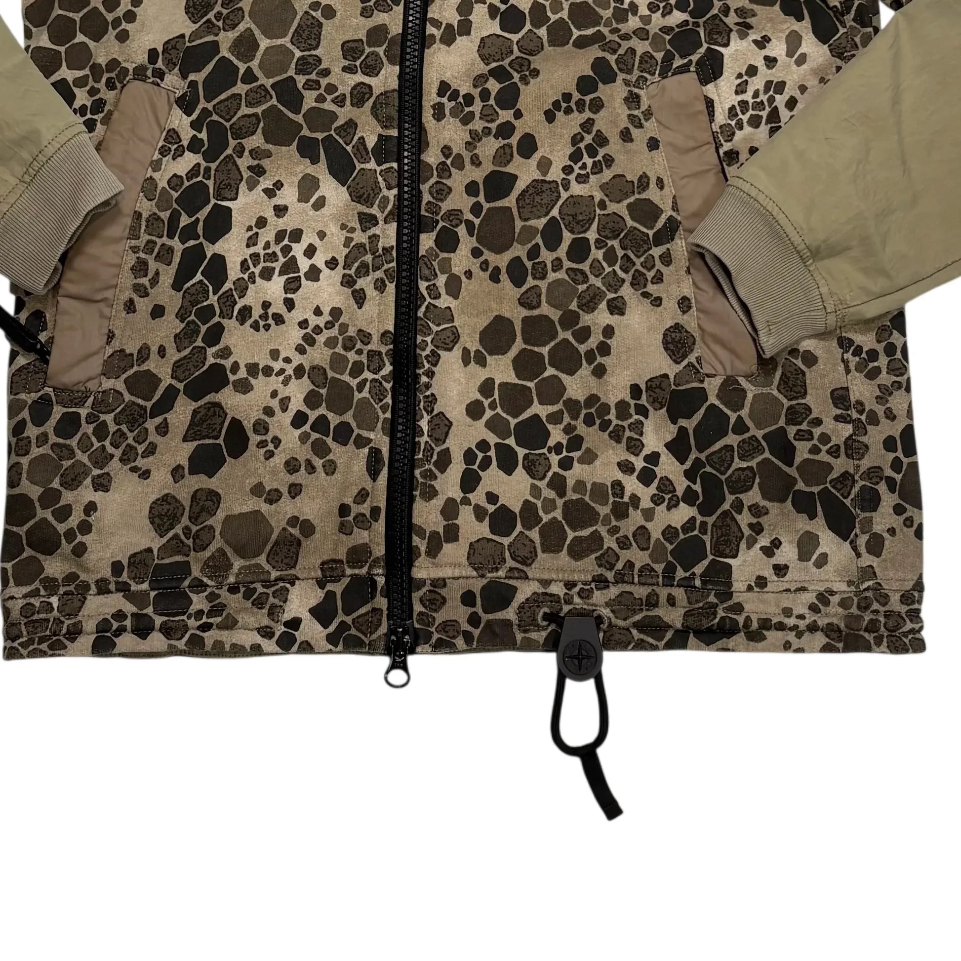 Stone Island Green Crocodile Hooded Zip Jacket